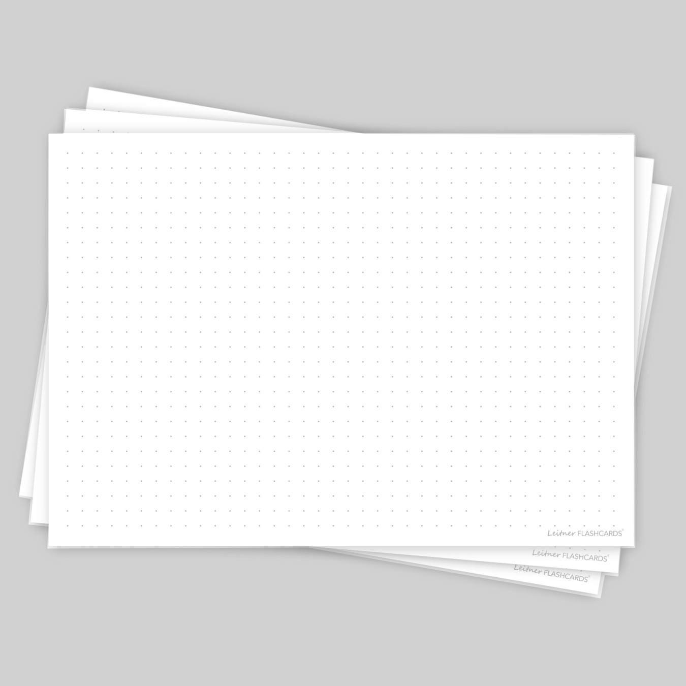 Leitner Flashcards Karteikarten A5 Weiß Dotted