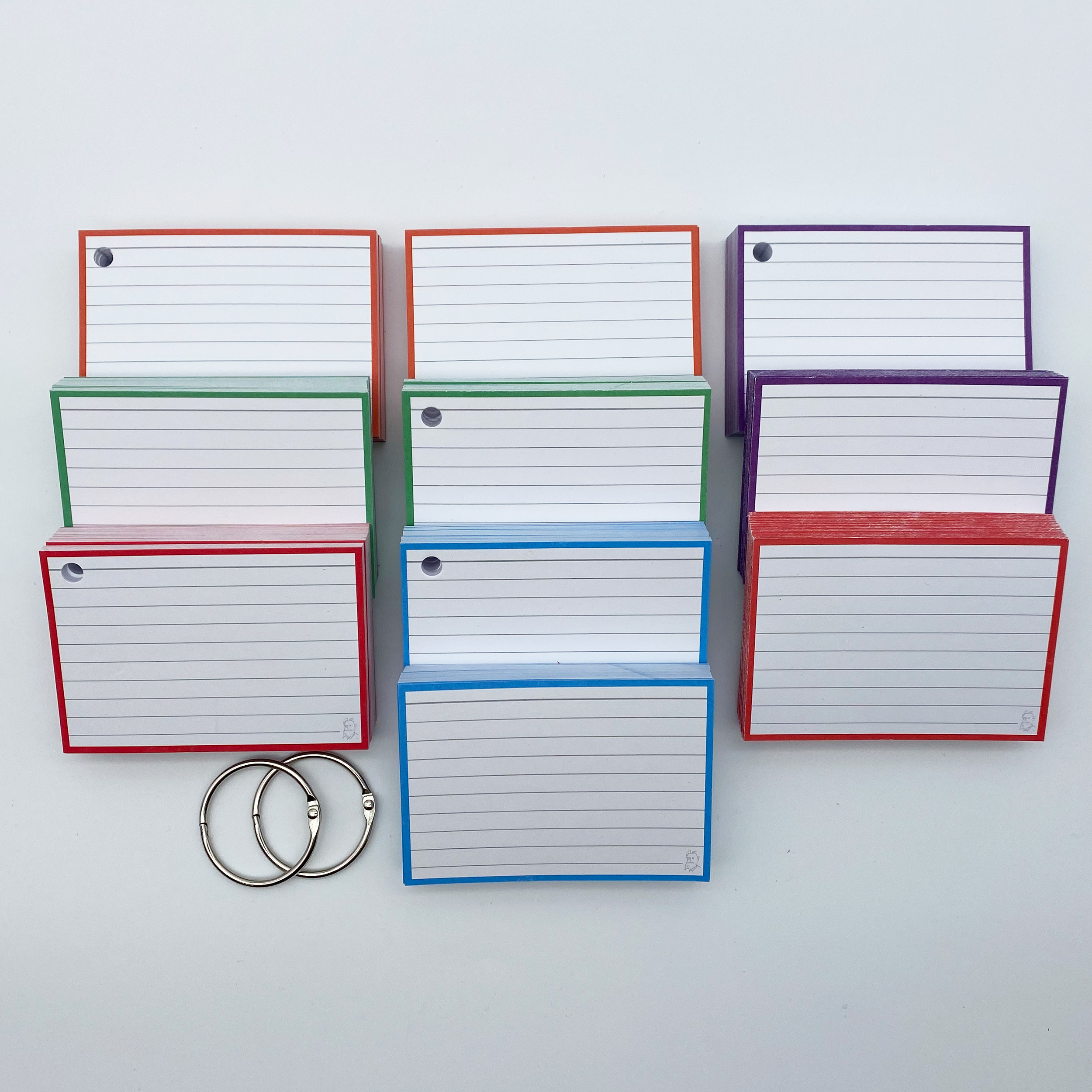 Colour Pack: Set mit 500 Leitner Flashcards Bunte Karteikarten A7 ...