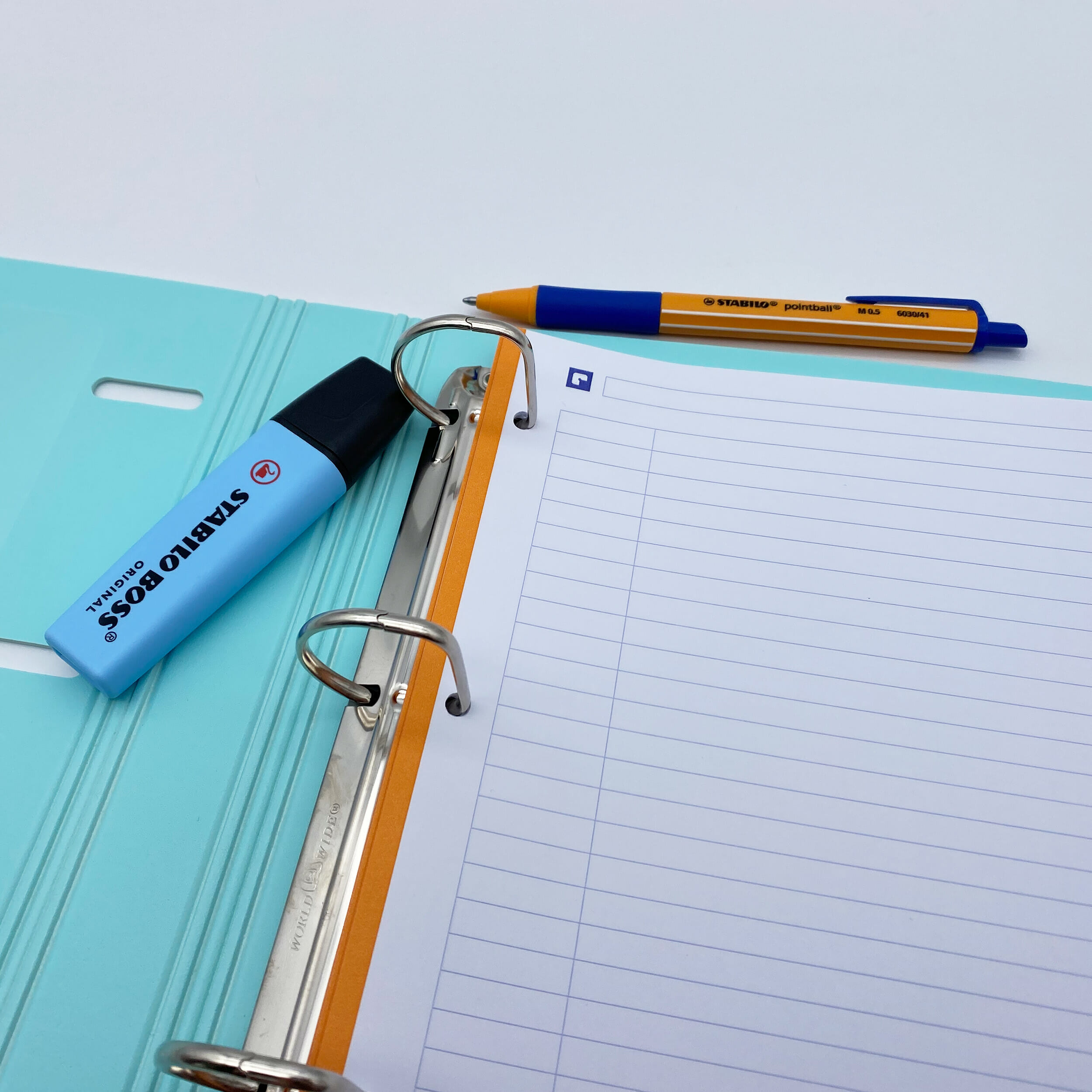 OXFORD Extra-leichter Ringordner zum Mitnehmen Pastell Blau