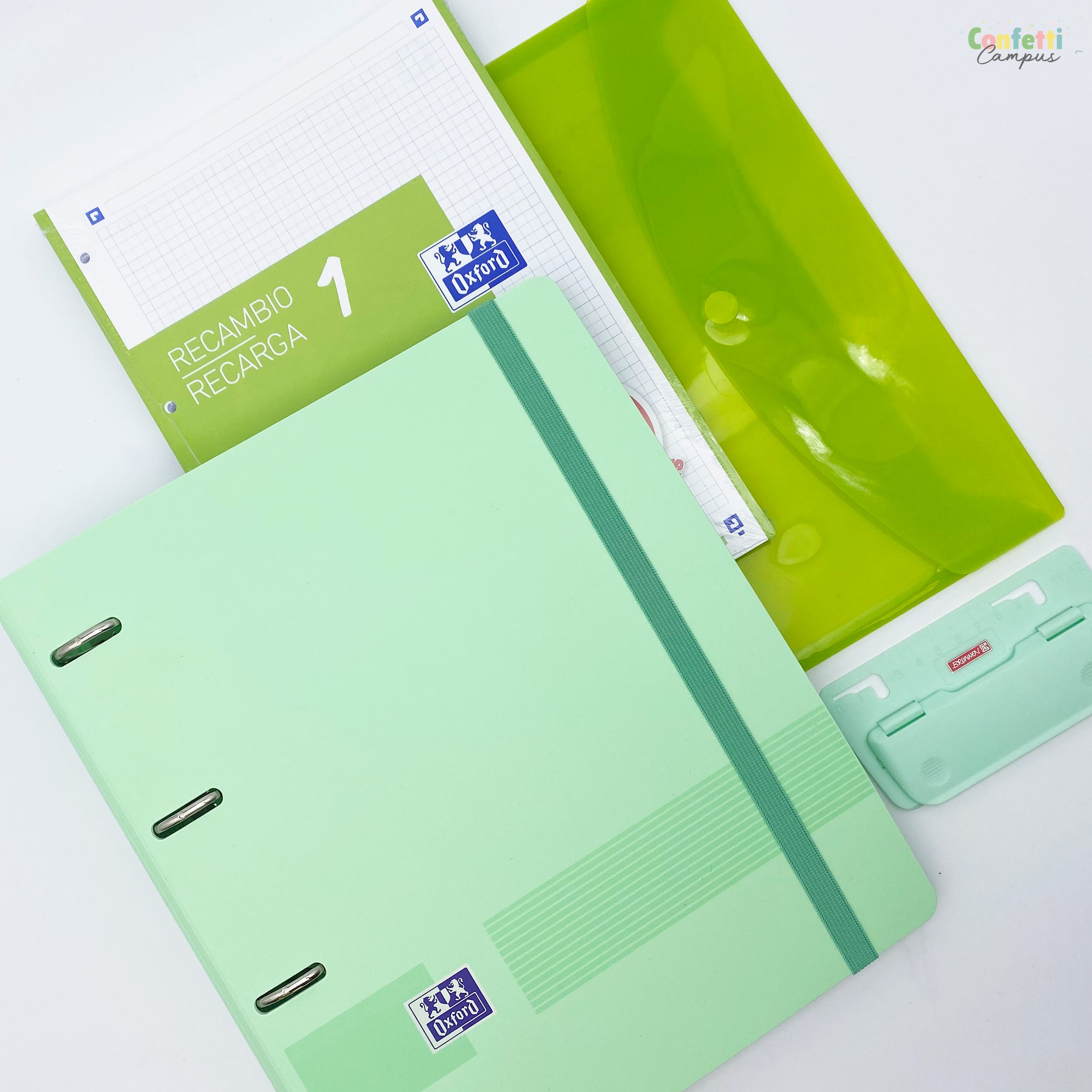 DIN A5 Ringordner Mit Einlage - Style Icon In Grün