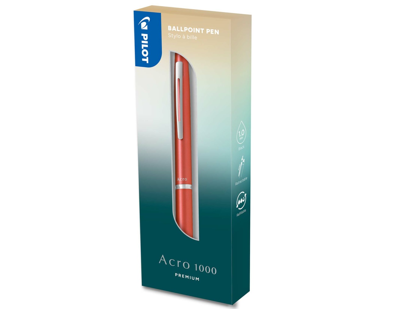 PILOT Acro 1000 hochwertiger Kugelschreiber Korallrot