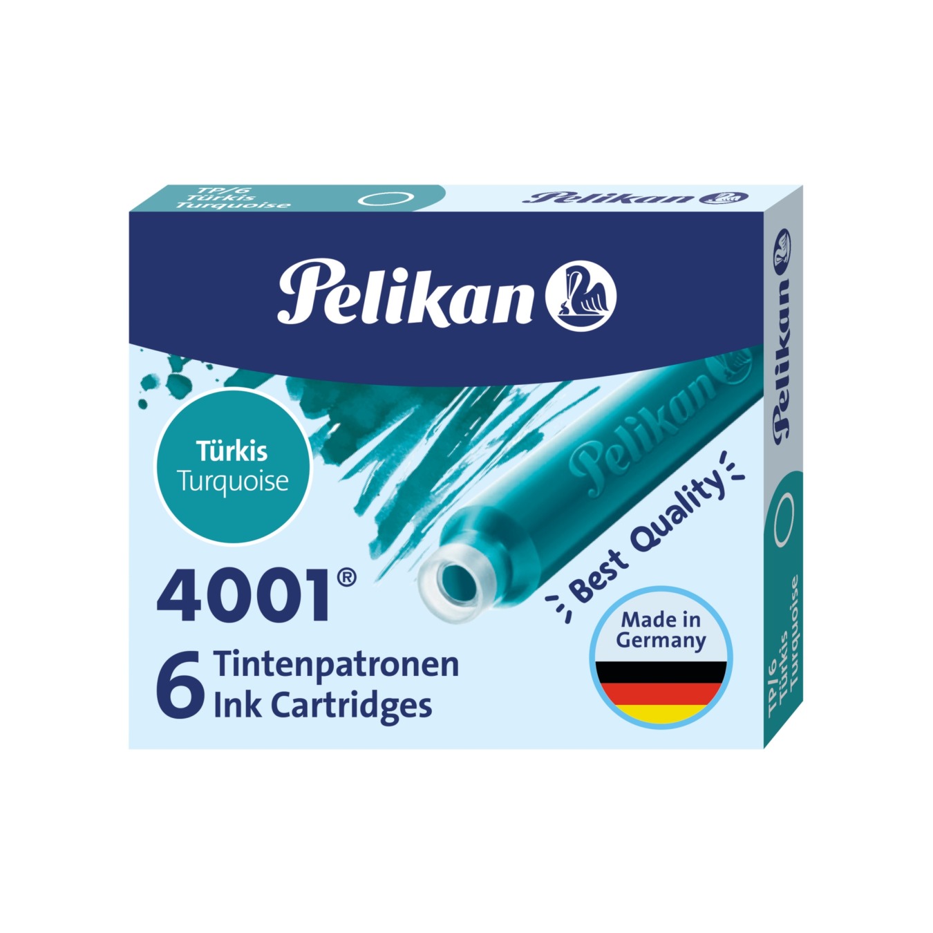 PELIKAN Bunte Tintenpatronen für Füller Türkis