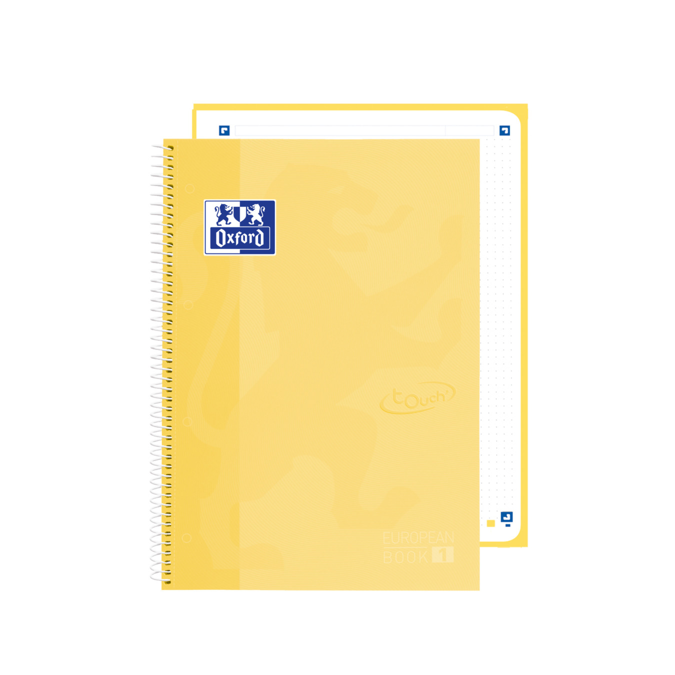 Oxford European Book 1 Hardcover Collegeblock Dotted Pastellgelb
