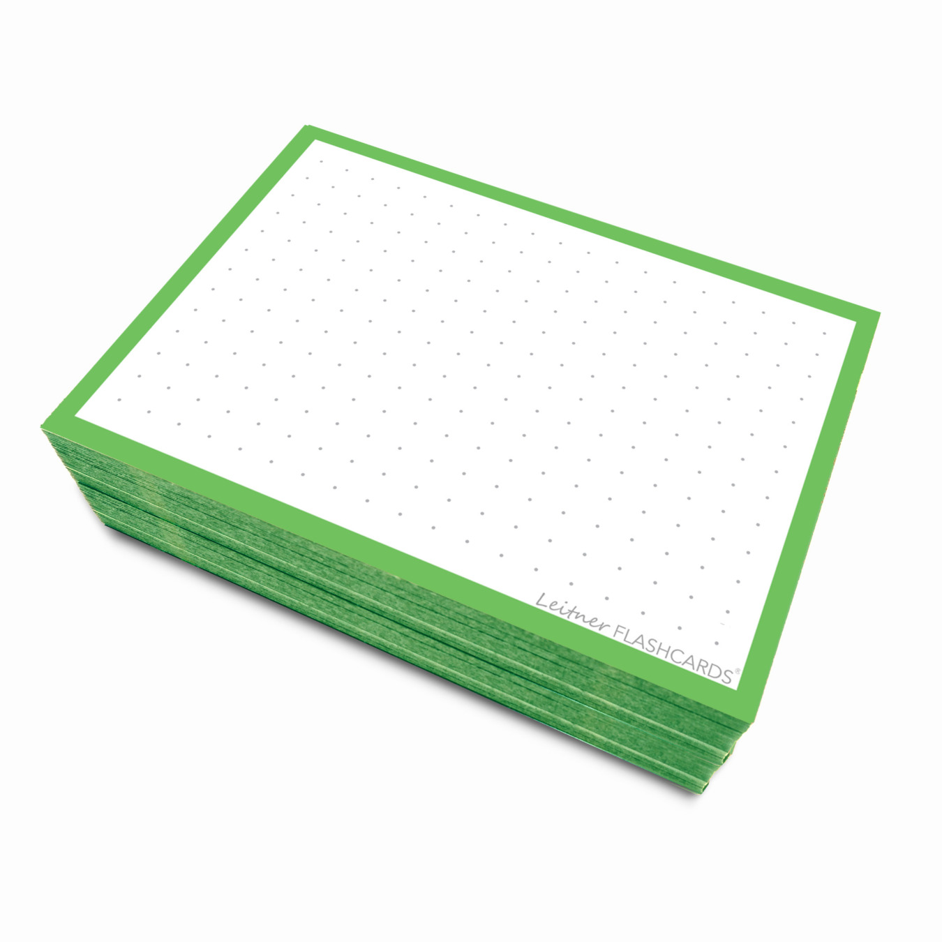 grüne Karteikarten punktkariert a7