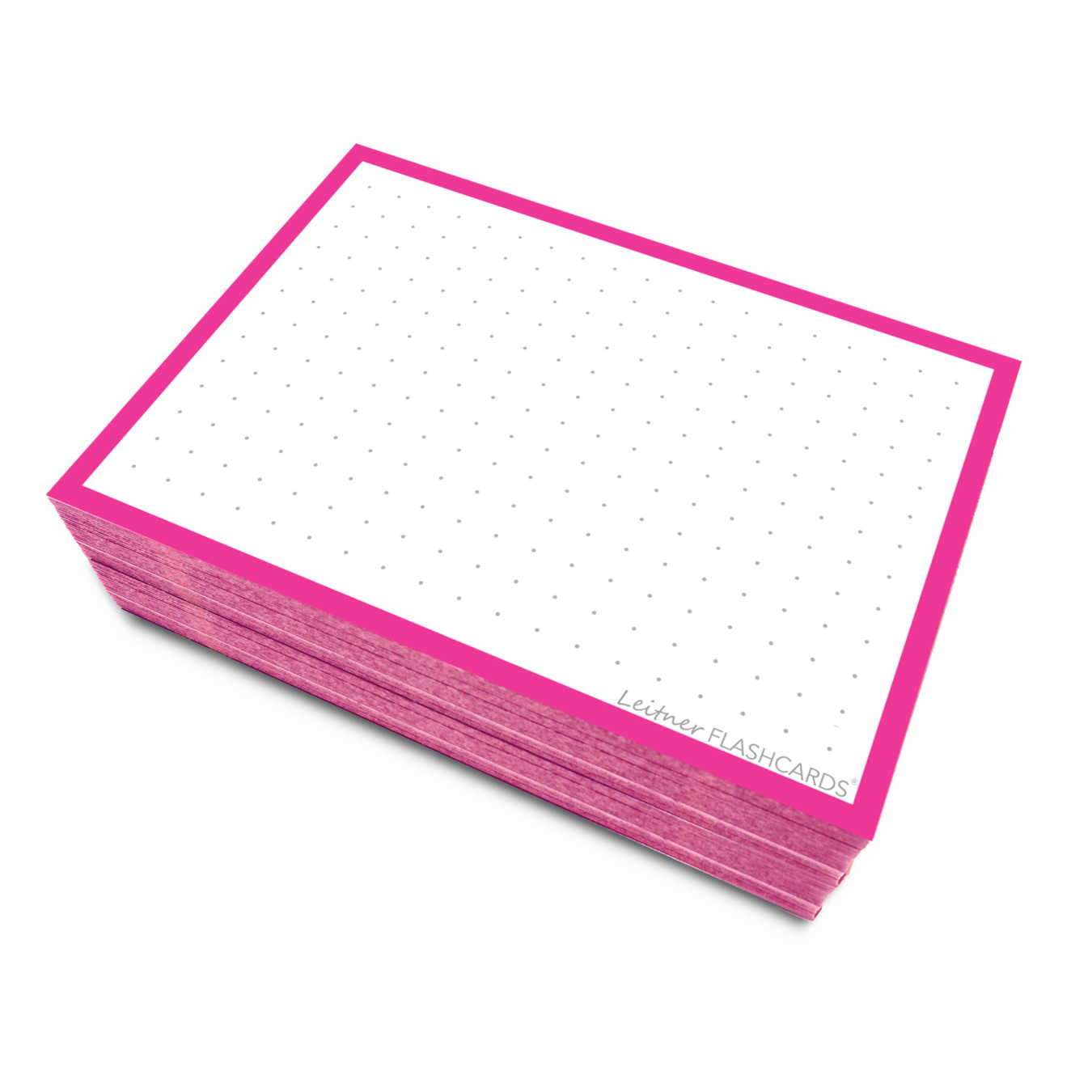 pinke Karteikarten punktkariert a7
