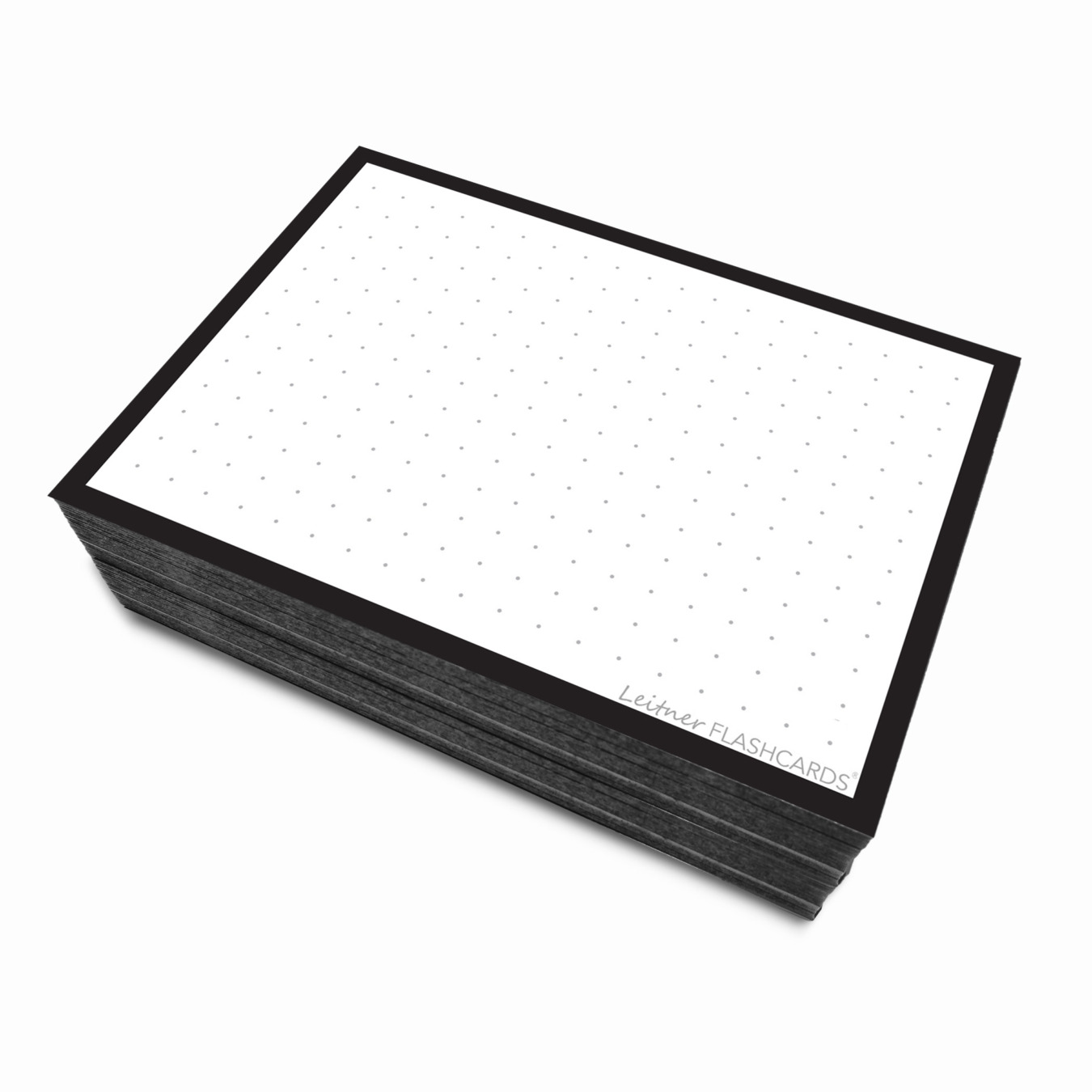 Schwarze Karteikarten punktkariert A7