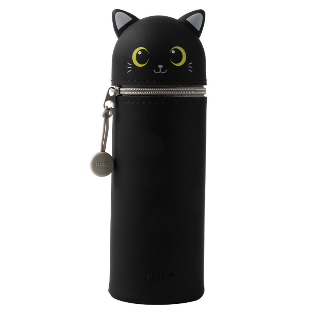 ITOTAL Silikon Federmappe 2 in 1 Schwarze Katze