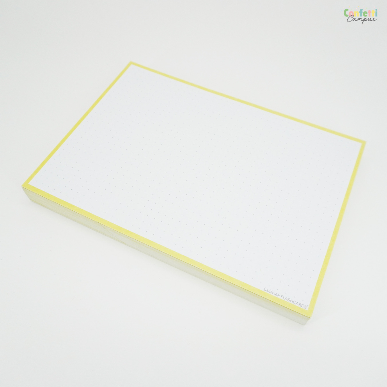 gelbe Karteikarten leitner flashcards pastell a5