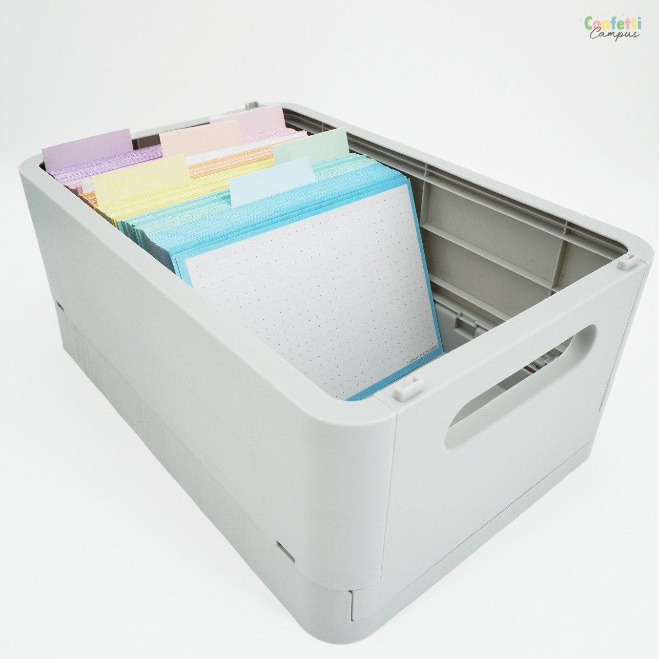 Leitner Flashcards Karteikarten A6 Pastell Blau Dotted