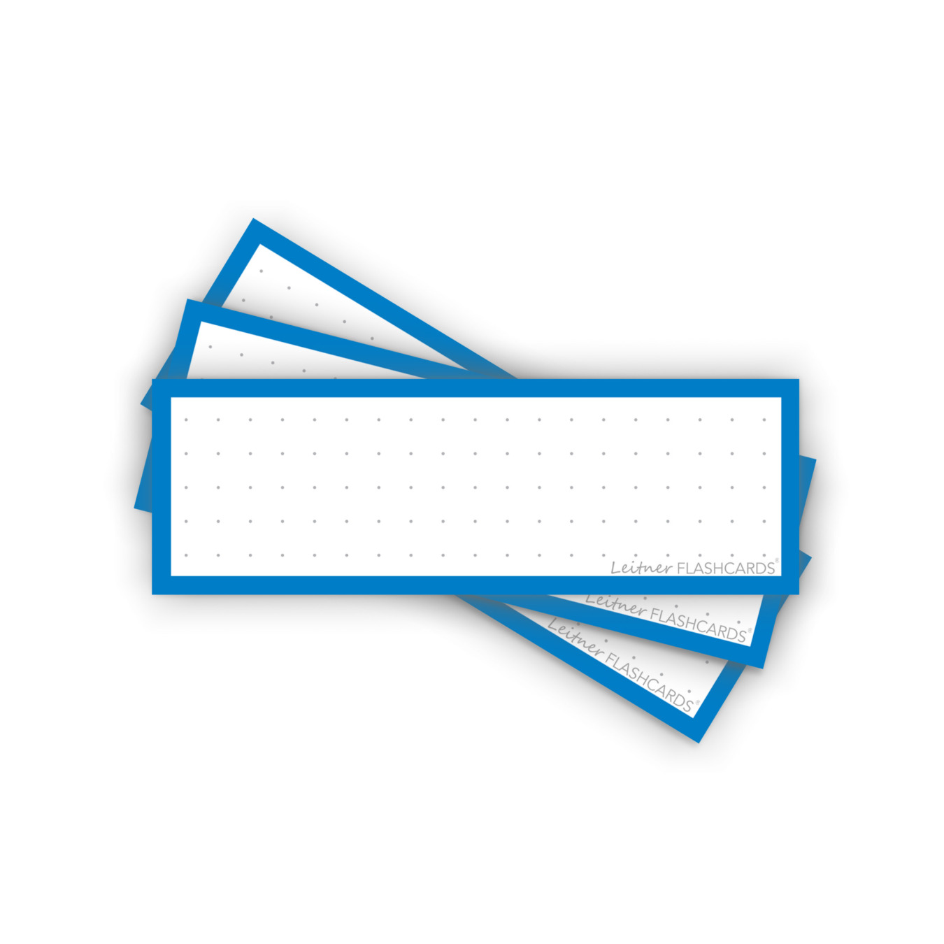 Leitner Flashcards Karteikarten Vokabeln Blau Dotted