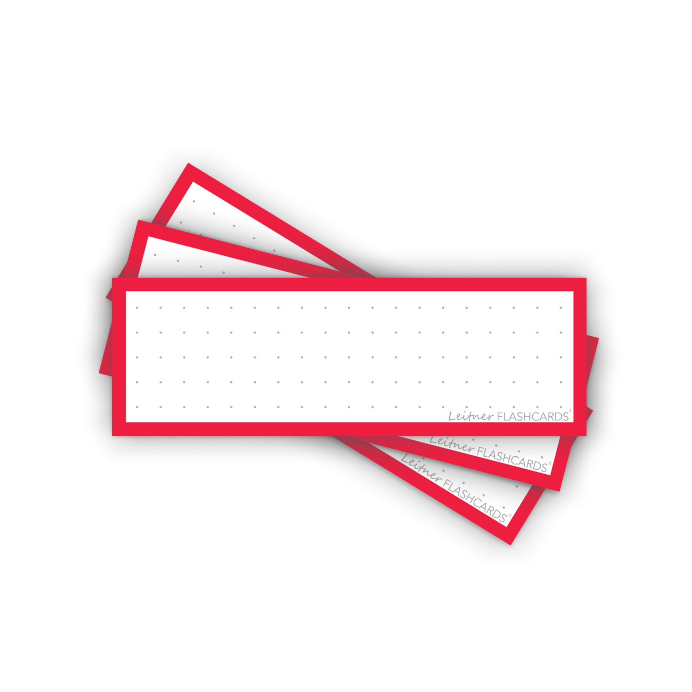 Leitner Flashcards Karteikarten Vokabeln Rot Dotted