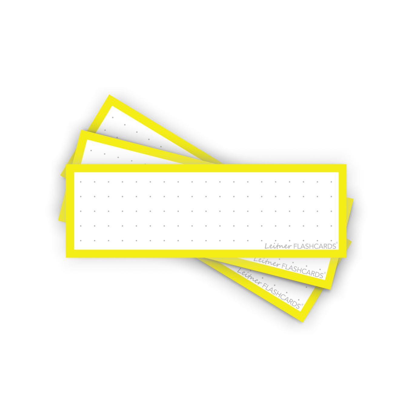 Leitner Flashcards Karteikarten Vokabeln Gelb Dotted