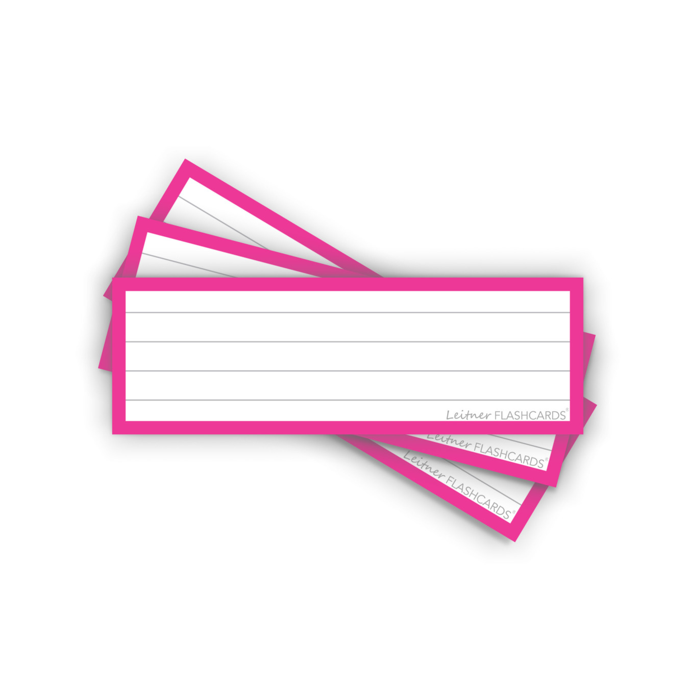 Leitner Flashcards Karteikarten Vokabeln Pink Liniert