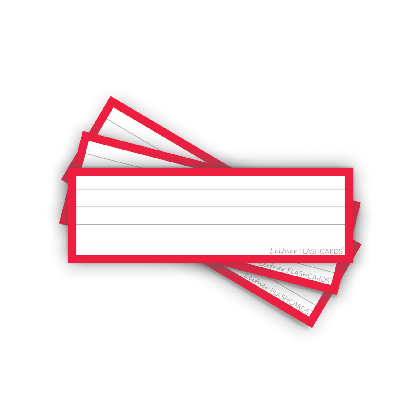 Leitner Flashcards Karteikarten Vokabeln Rot Liniert