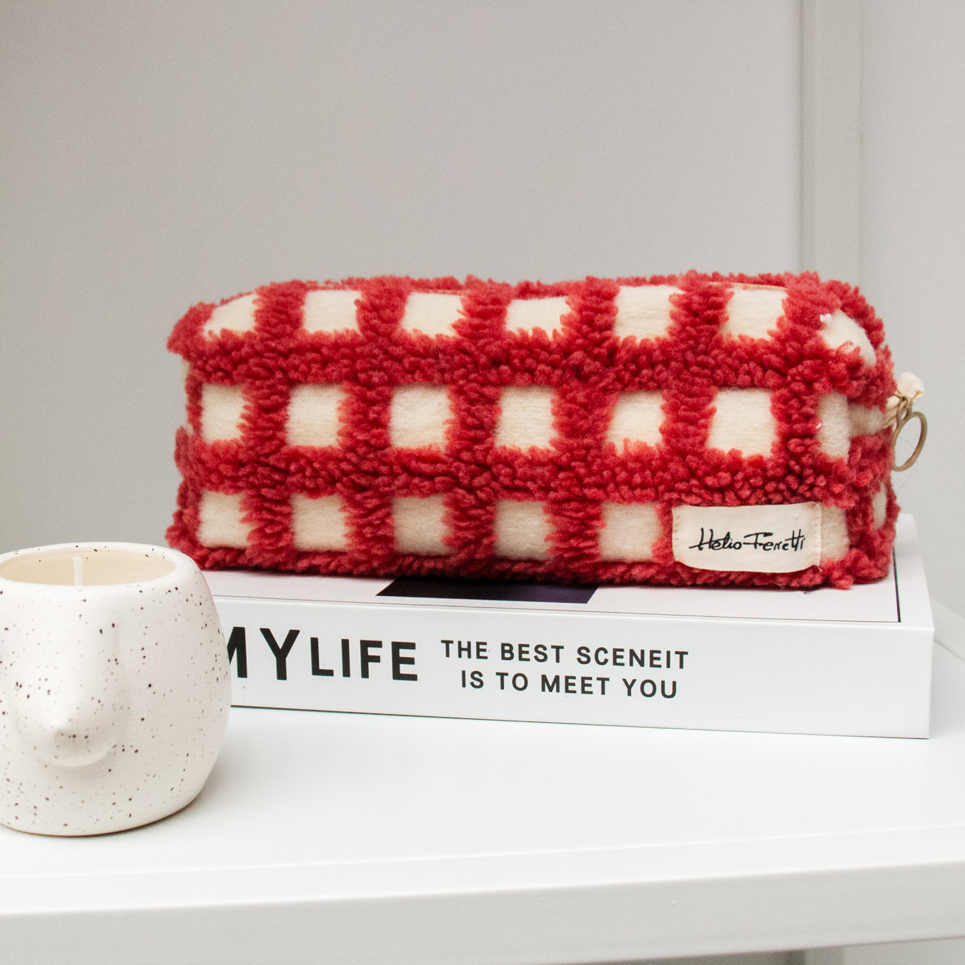 HELIO FERRETTI Federmappe Fluff Vichy Red
