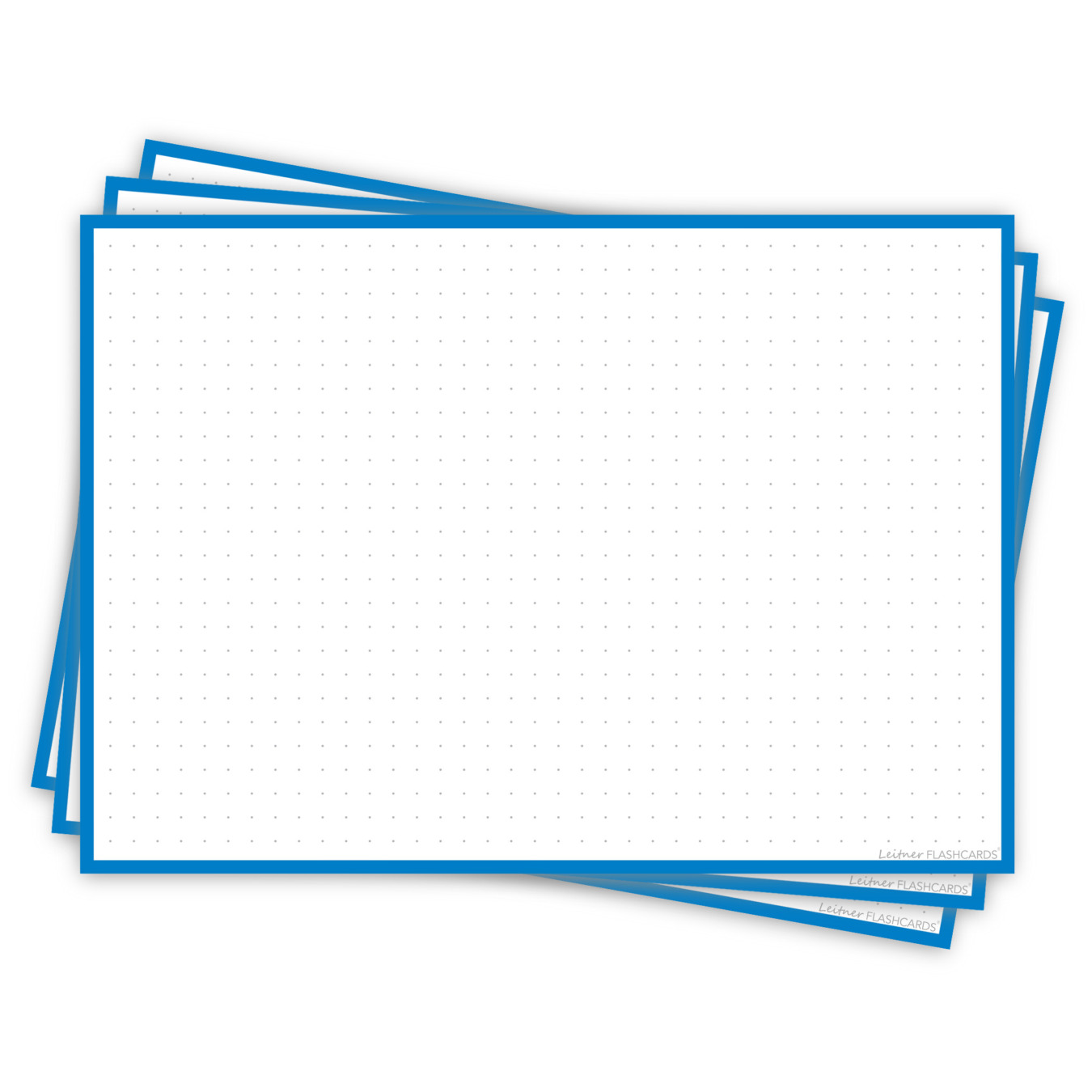 Leitner Flashcards Karteikarten A5 Blau Dotted