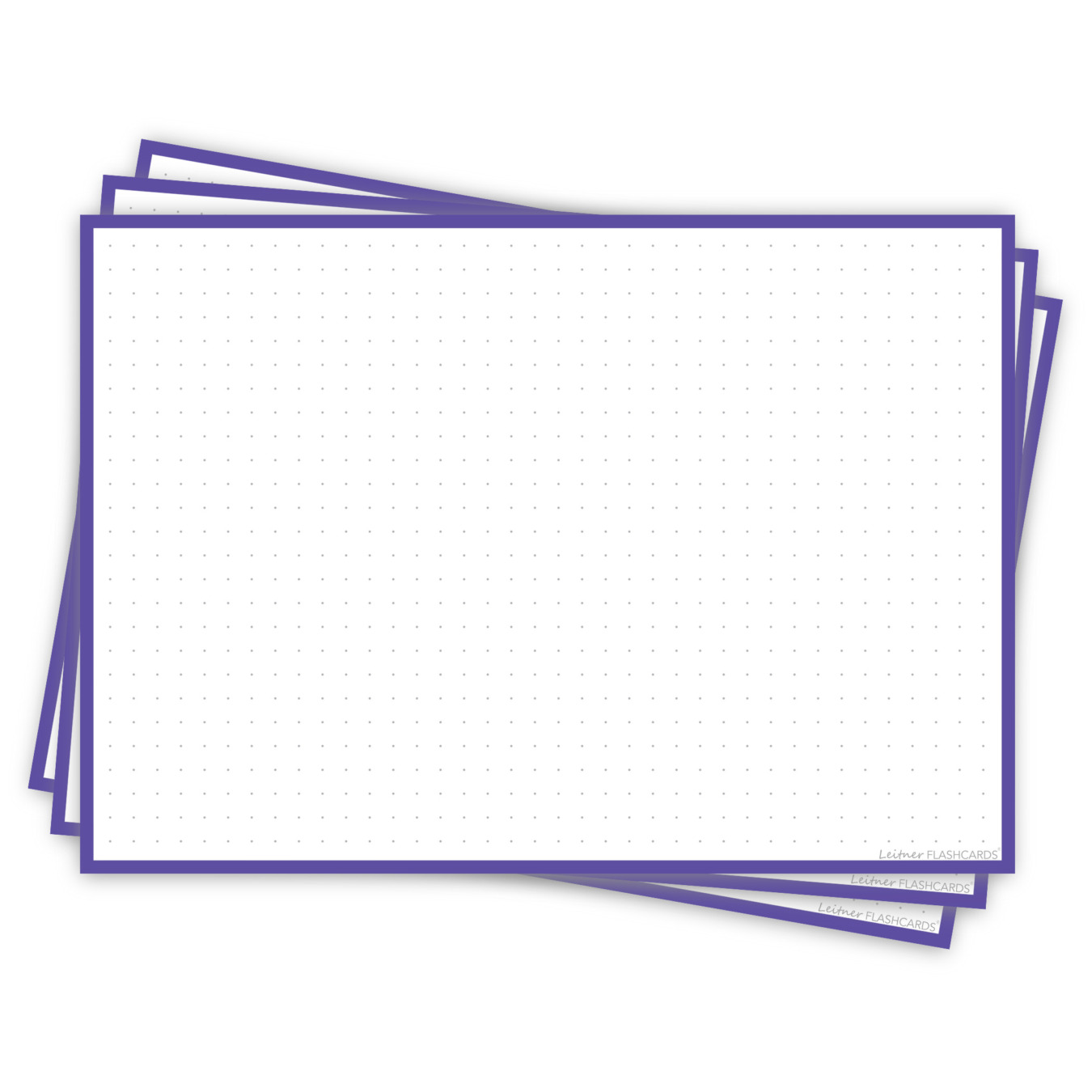 Leitner Flashcards Karteikarten A5 Lila Dotted
