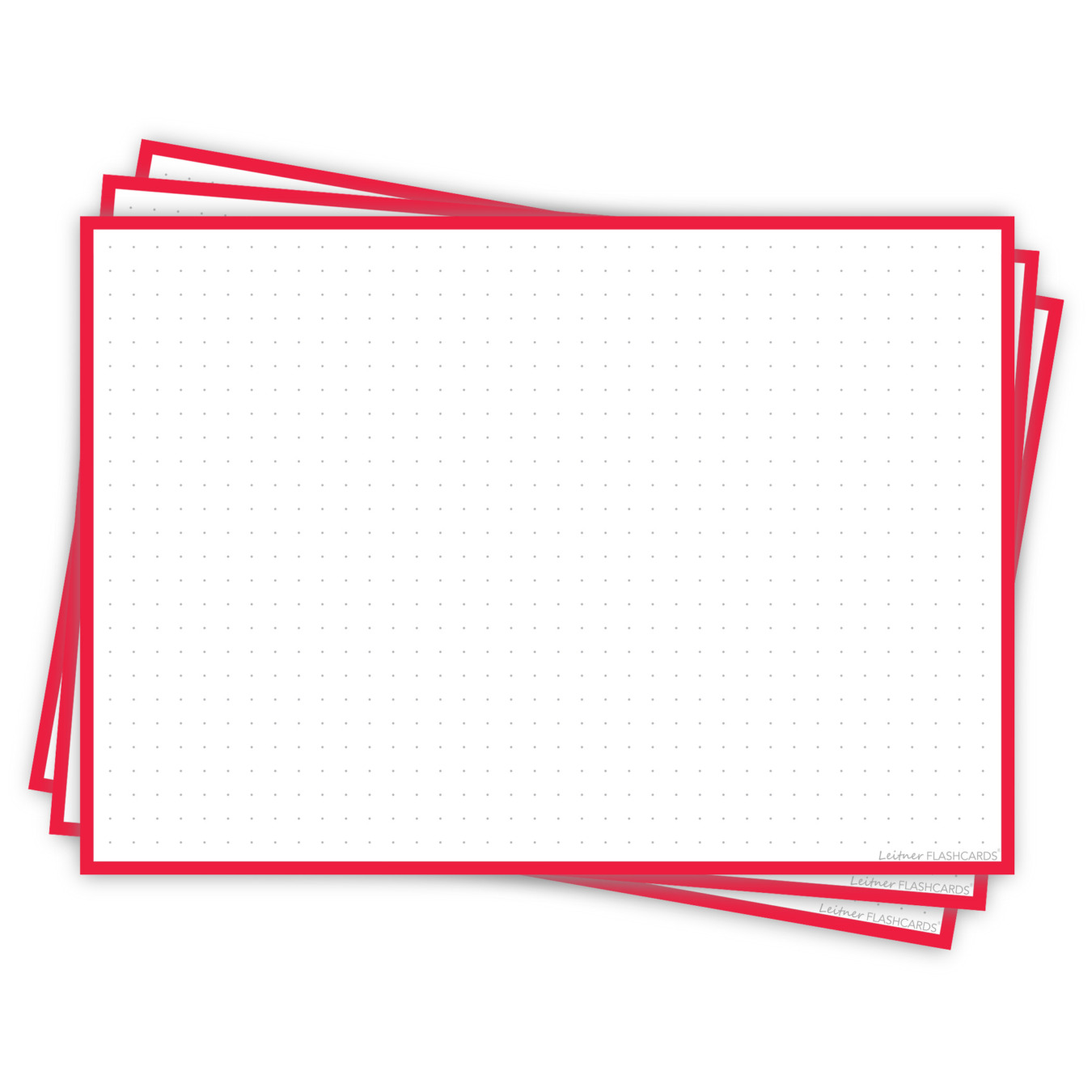 Leitner Flashcards Karteikarten A5 Rot Dotted
