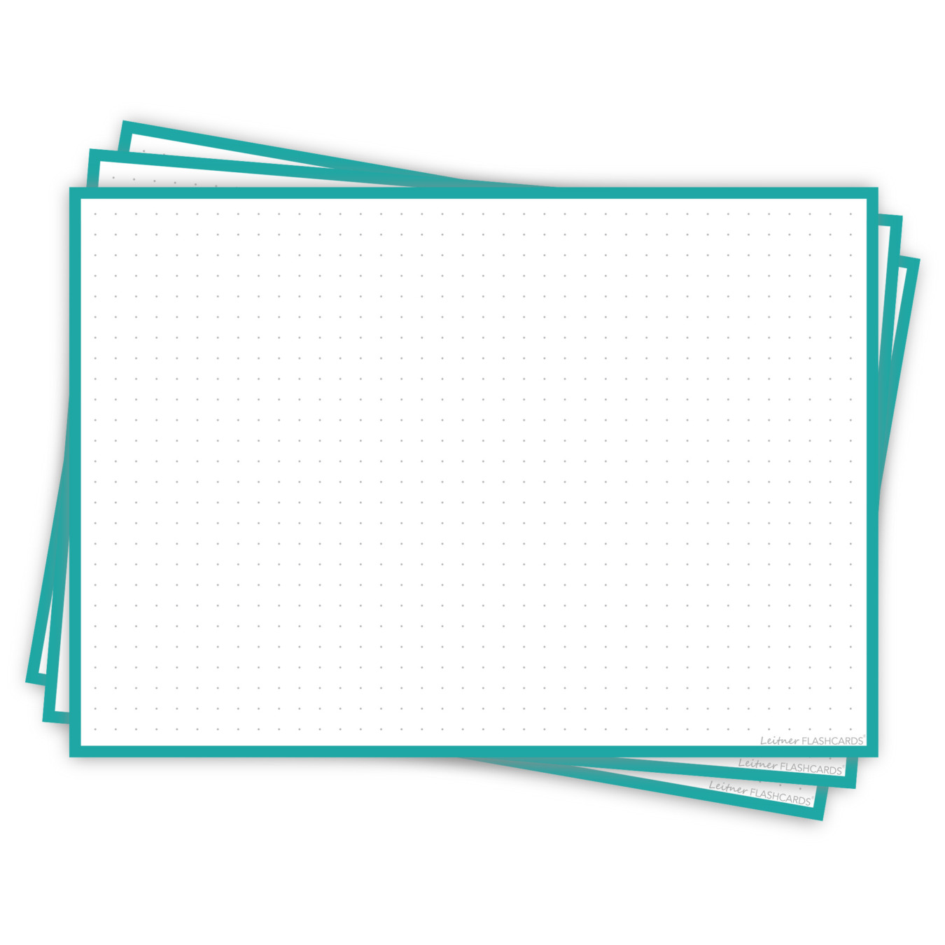 Leitner Flashcards Karteikarten A5 Türkis Dotted