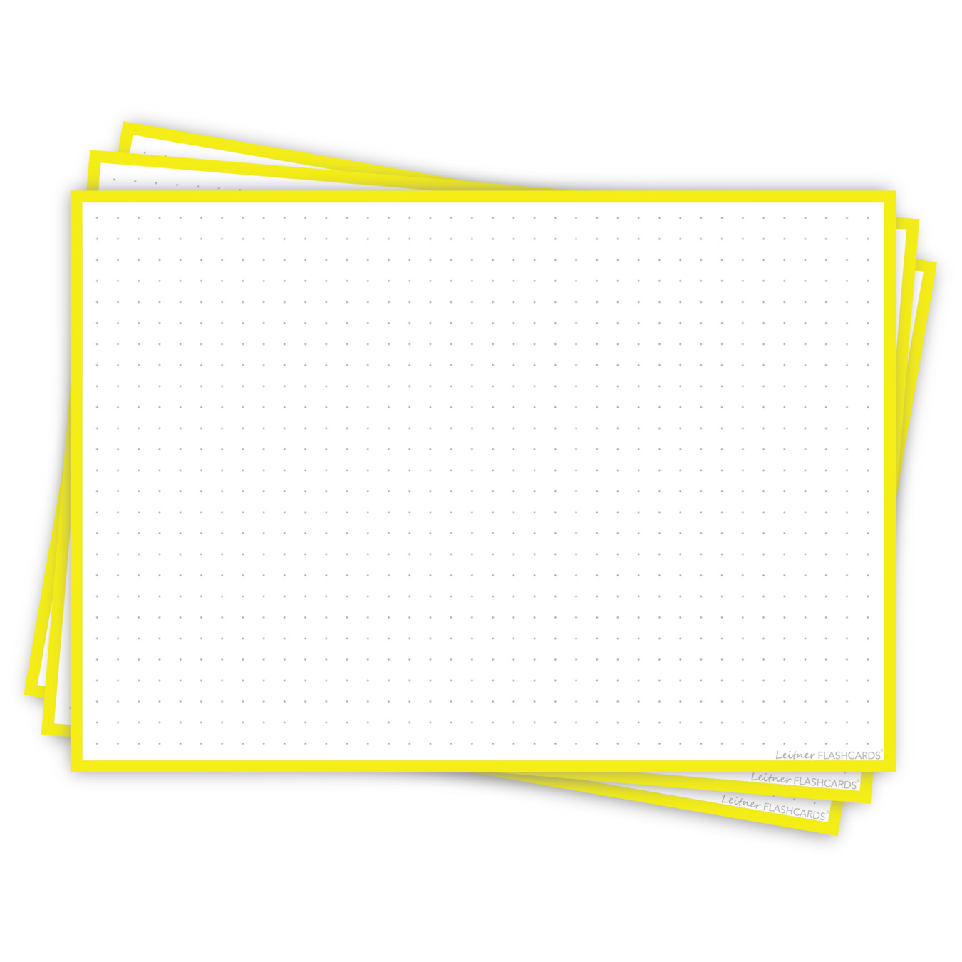 Leitner Flashcards Karteikarten A5 Gelb Dotted