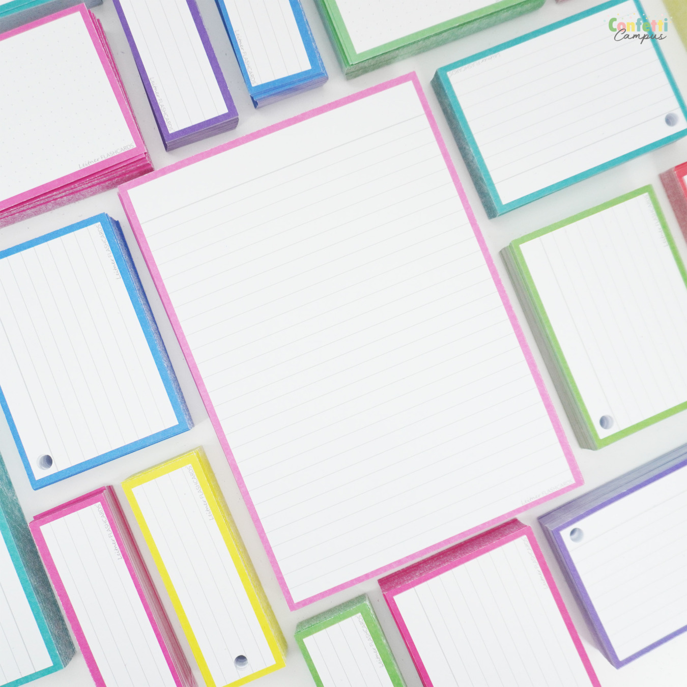 Leitner Flashcards Karteikarten A5 Pink Liniert