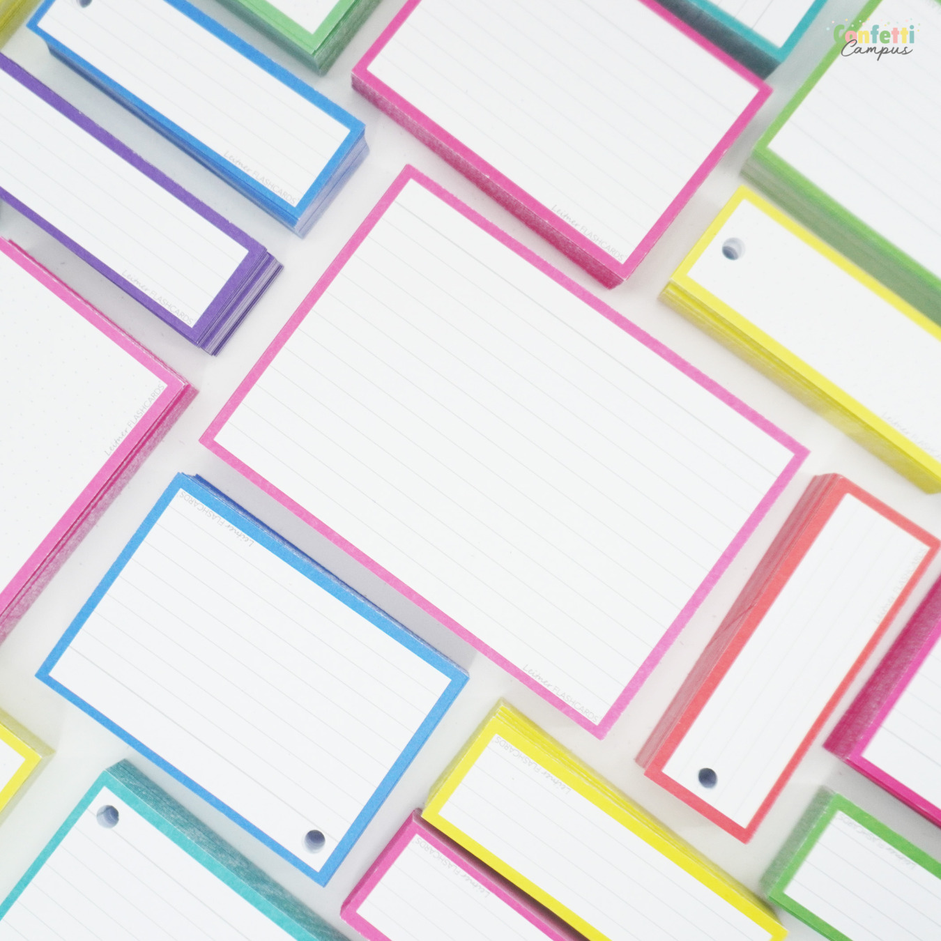 Leitner Flashcards Karteikarten A6 Pink Liniert