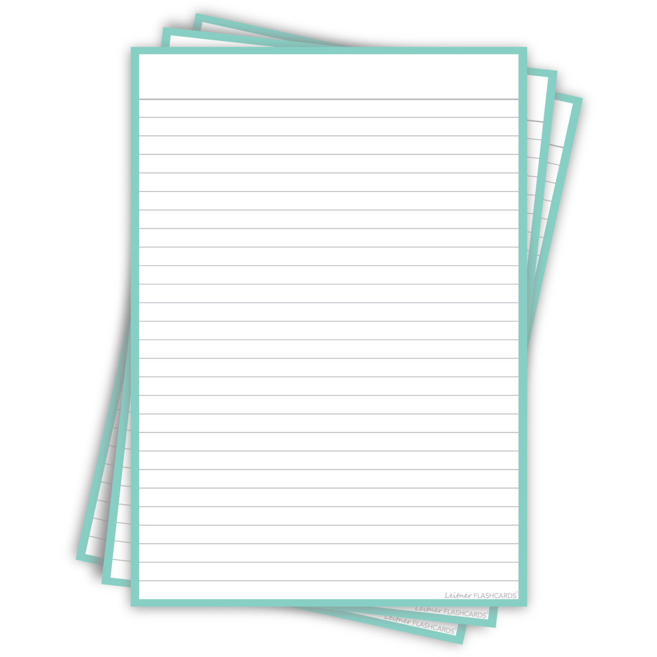 Leitner Flashcards Karteikarten A5 Pastell Mint Liniert