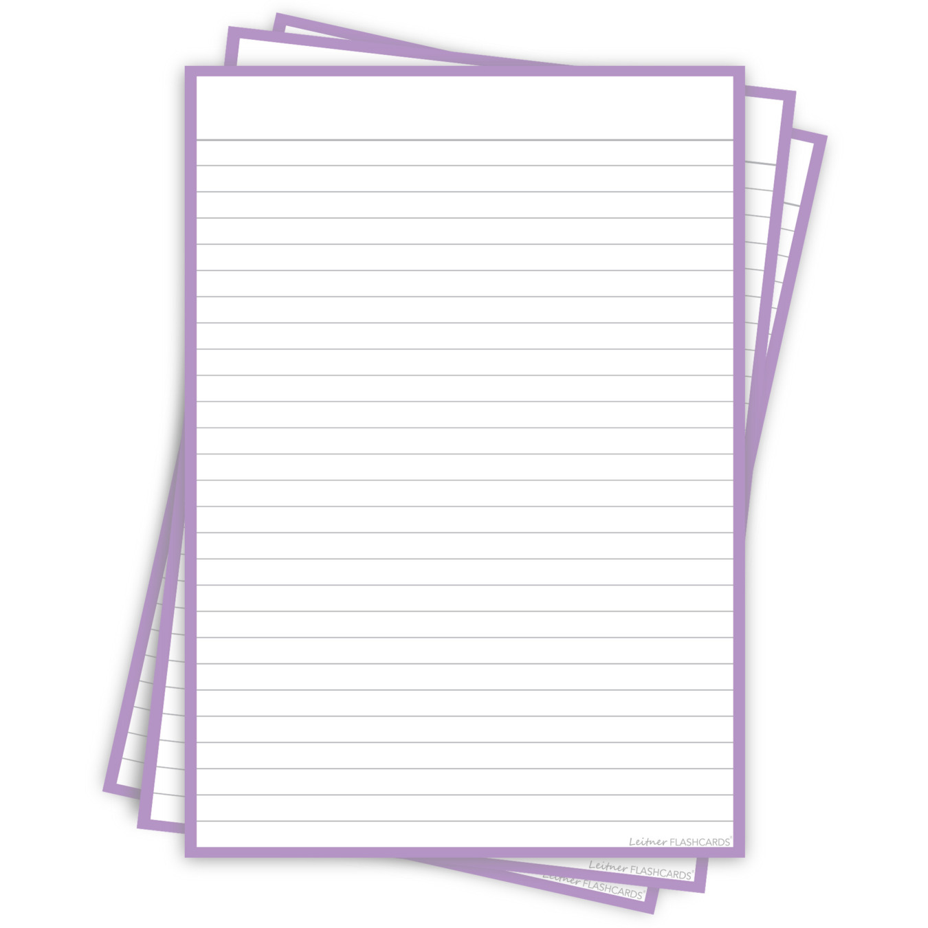 Leitner Flashcards Karteikarten A5 Pastell Flieder Liniert
