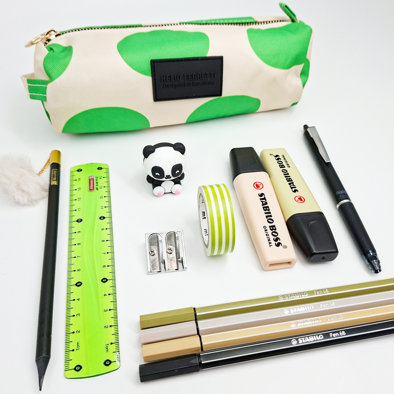 Gefüllte Federtasche Aesthetic Green
