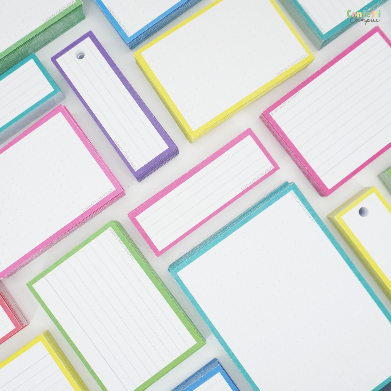Leitner Flashcards Karteikarten Vokabeln Pink Liniert