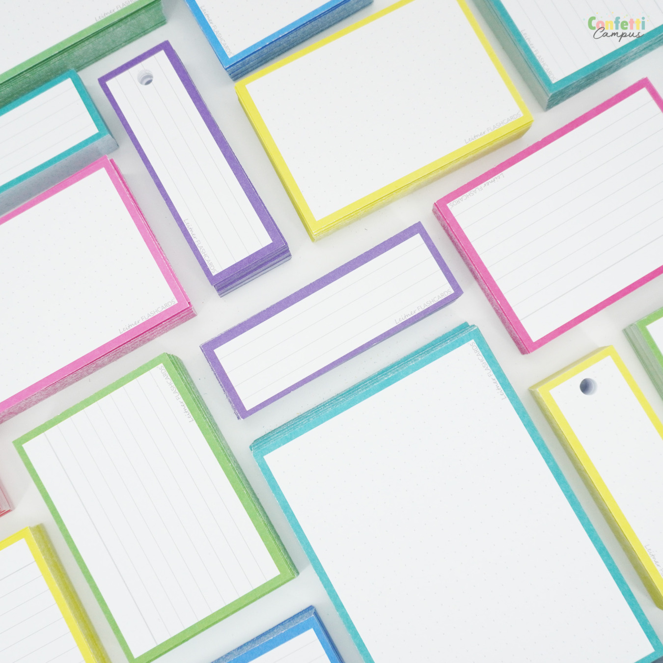 Leitner Flashcards Karteikarten Vokabeln Lila Dotted