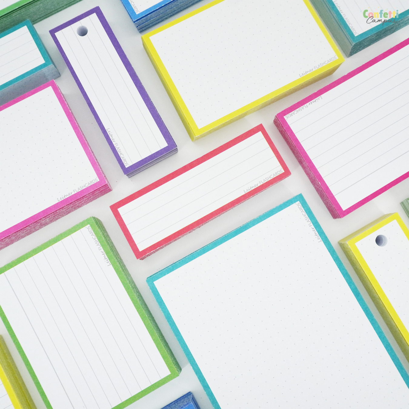 Leitner Flashcards Karteikarten Vokabeln Rot Liniert