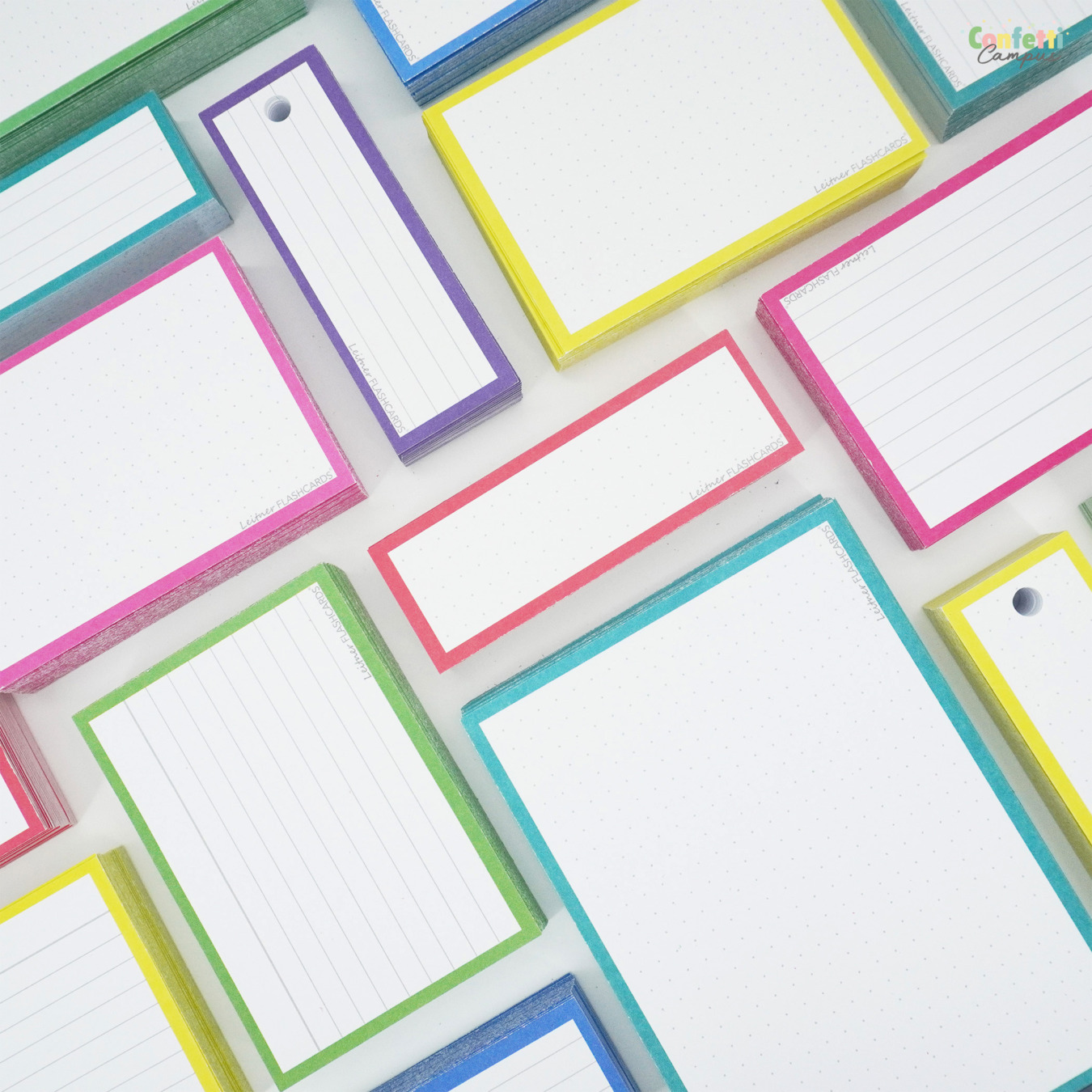Leitner Flashcards Karteikarten Vokabeln Rot Dotted