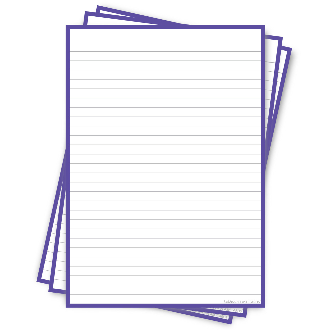 Leitner Flashcards Karteikarten A5 Lila Liniert
