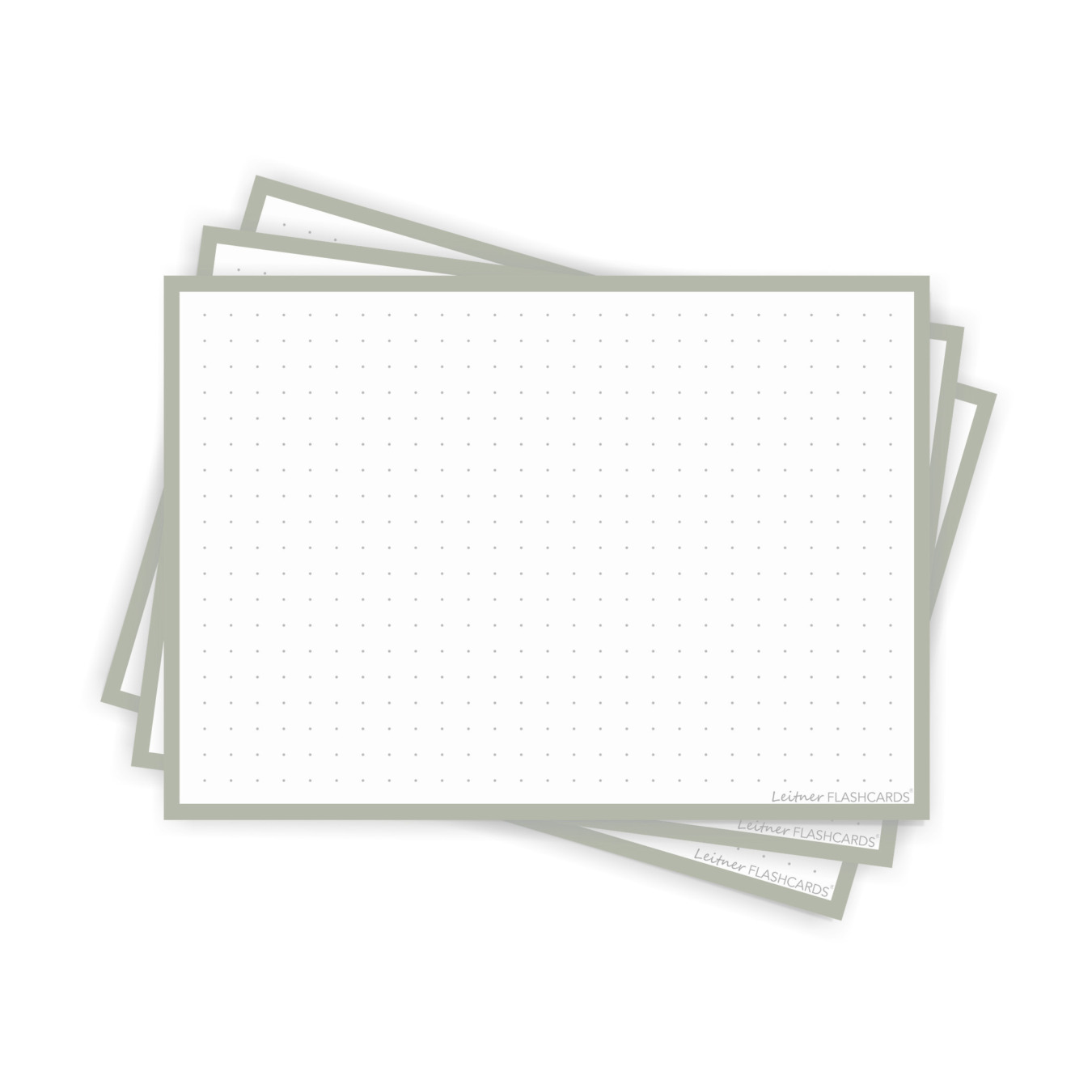 Leitner Flashcards Karteikarten A6 Sanftes Grau Dotted