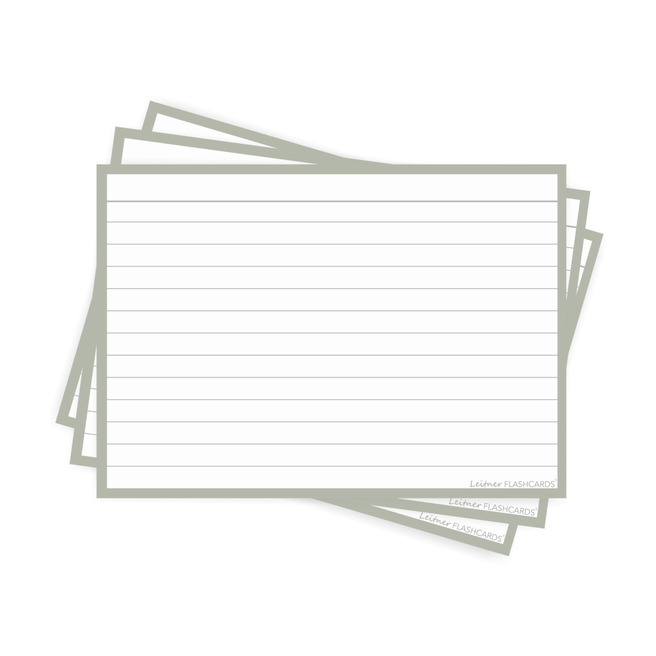 Leitner Flashcards Karteikarten A6 Sanftes Grau Liniert