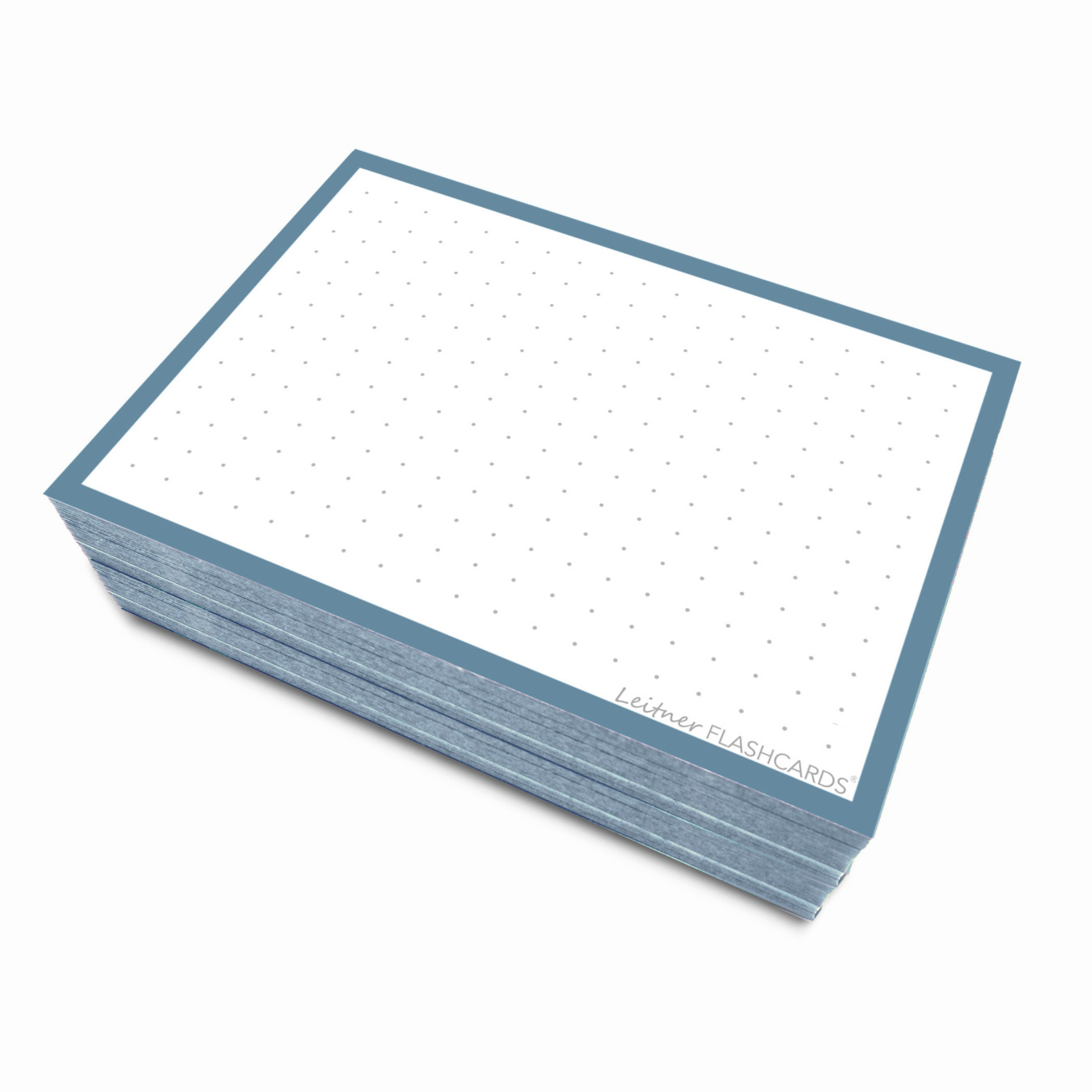 Leitner Flashcards Karteikarten A7 Slate Blue Dotted