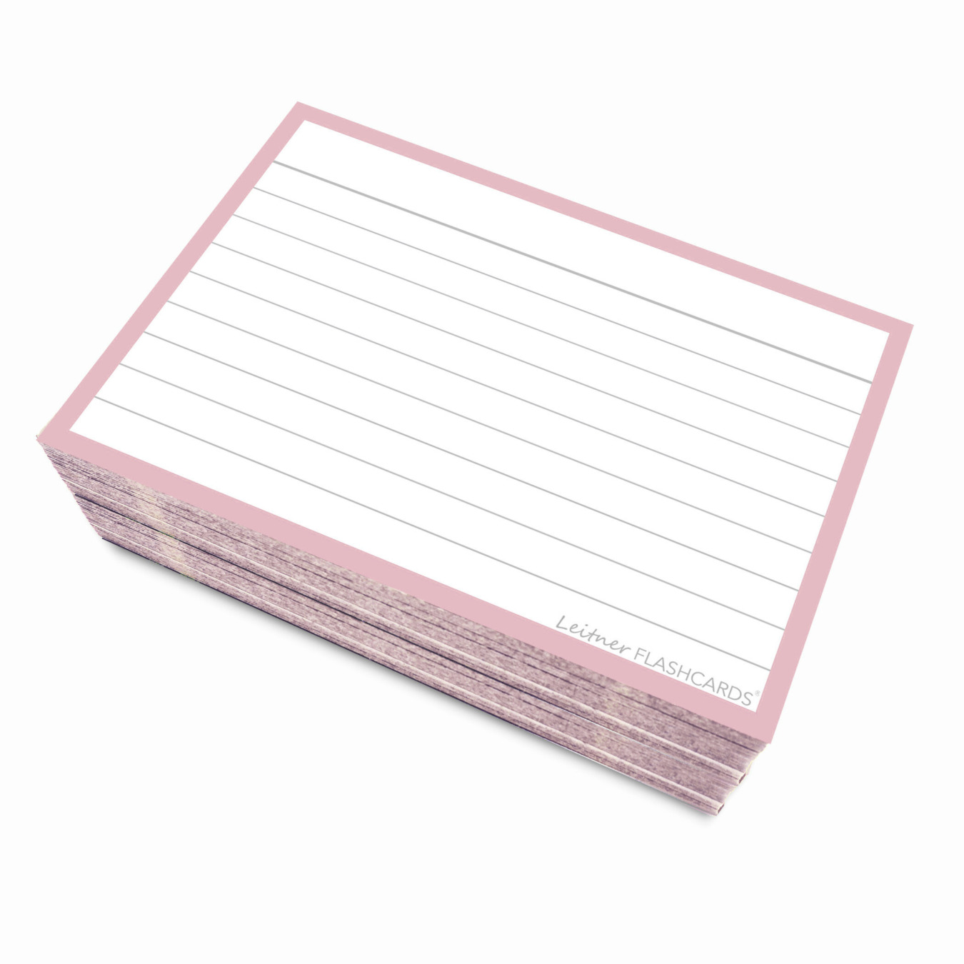 Leitner Flashcards Karteikarten A7 Altrosa Liniert