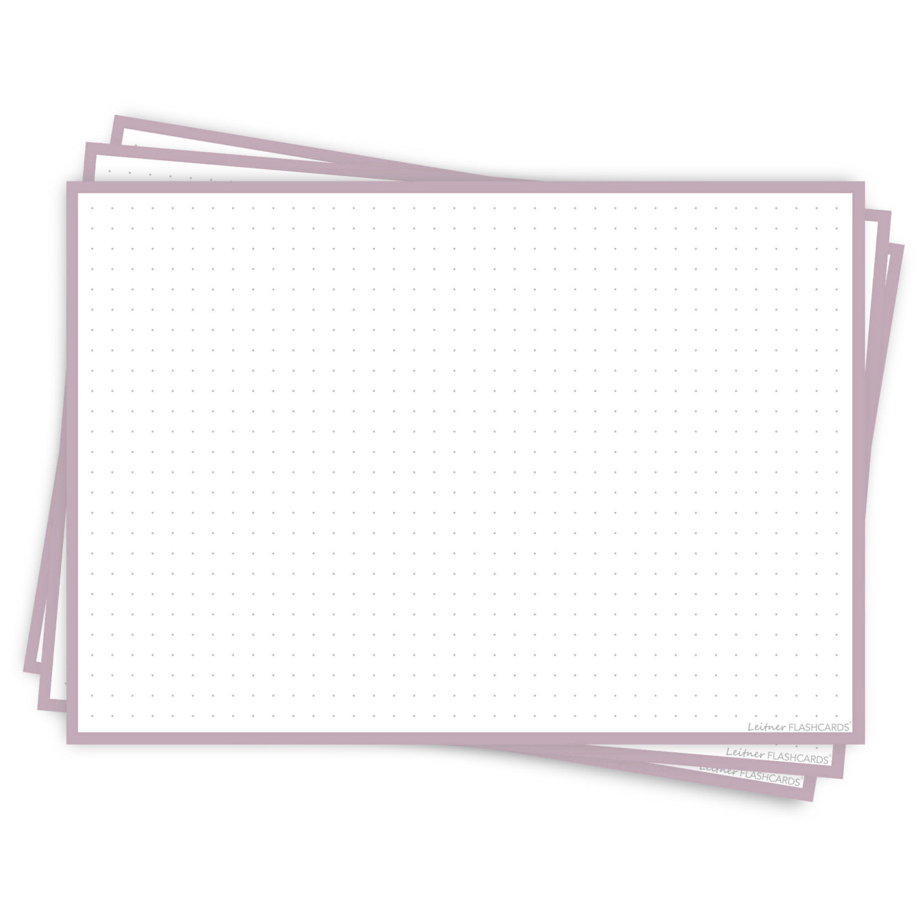 Leitner Flashcards Karteikarten A5 Sanftes Mauve Dotted