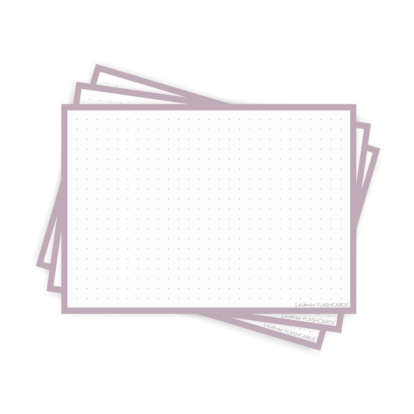 Leitner Flashcards Karteikarten A6 Greige Dotted