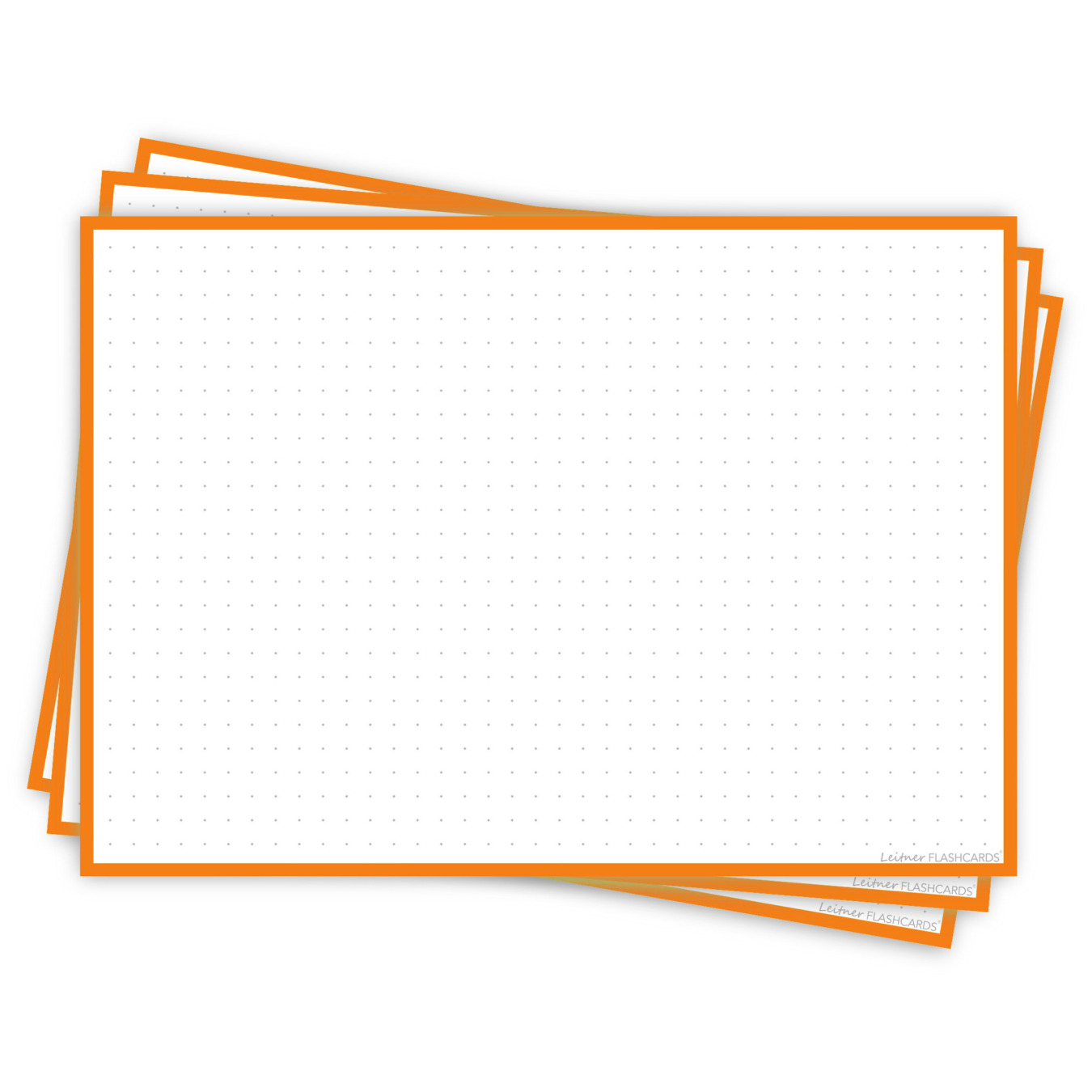 Leitner Flashcards Karteikarten A5 Orange Dotted
