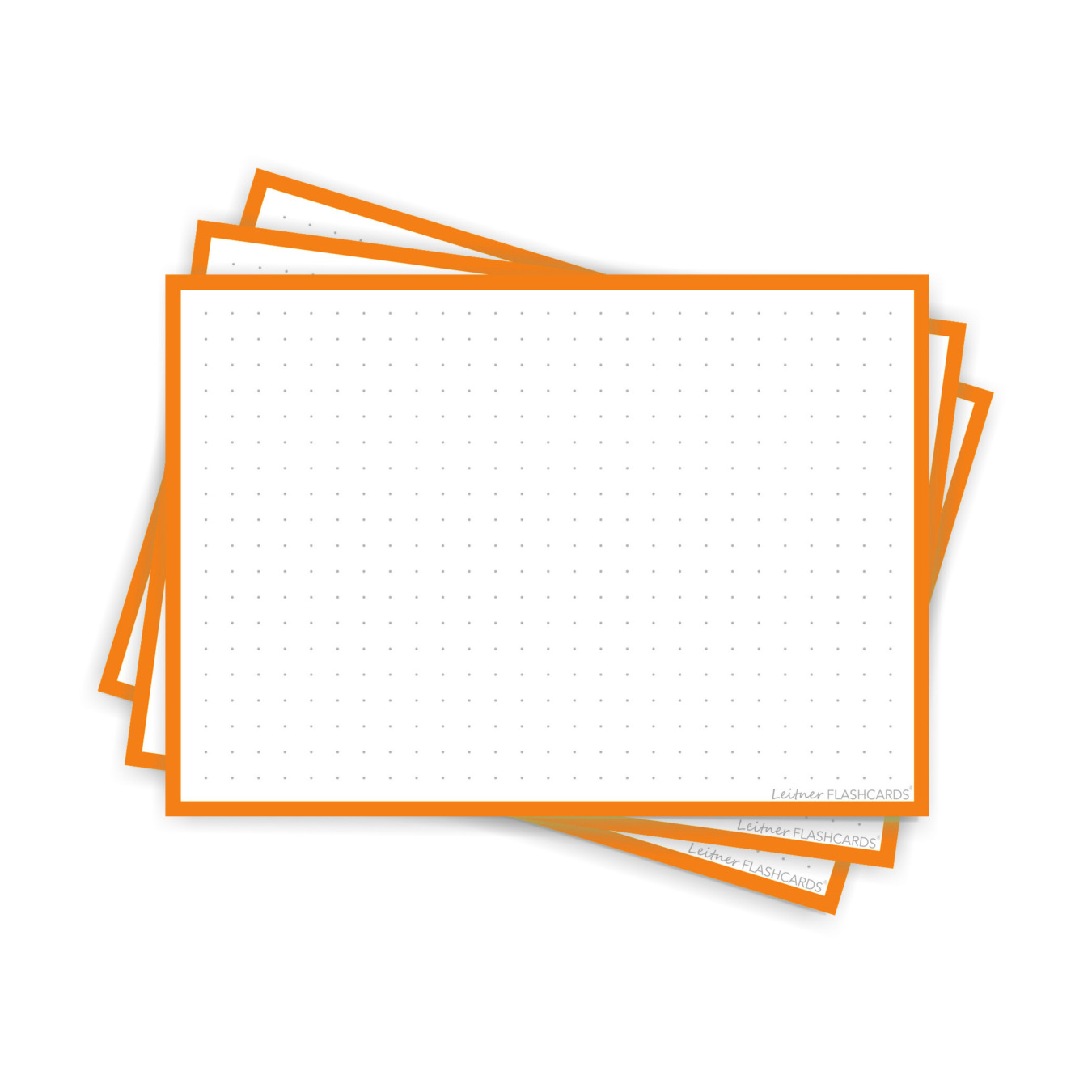 Leitner Flashcards Karteikarten A6 Orange Dotted