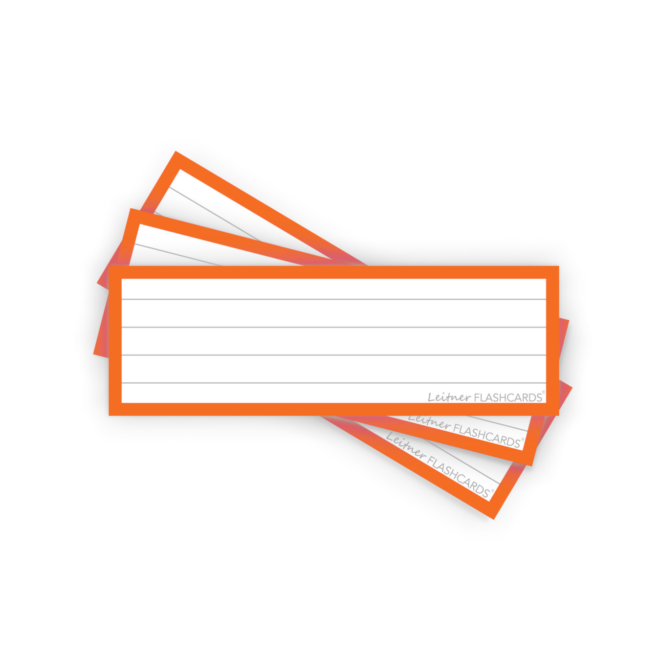 Leitner Flashcards Karteikarten Vokabeln Orange Liniert