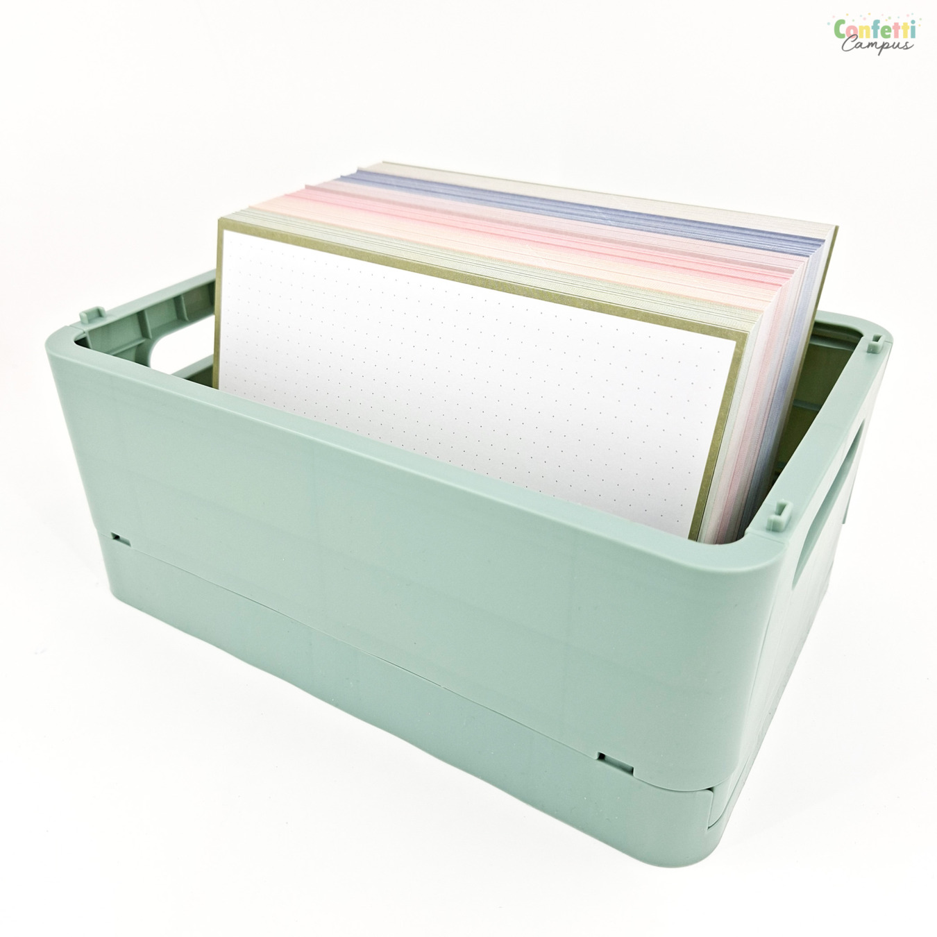 Leitner Flashcards Karteikarten A5 Olivgrün Dotted