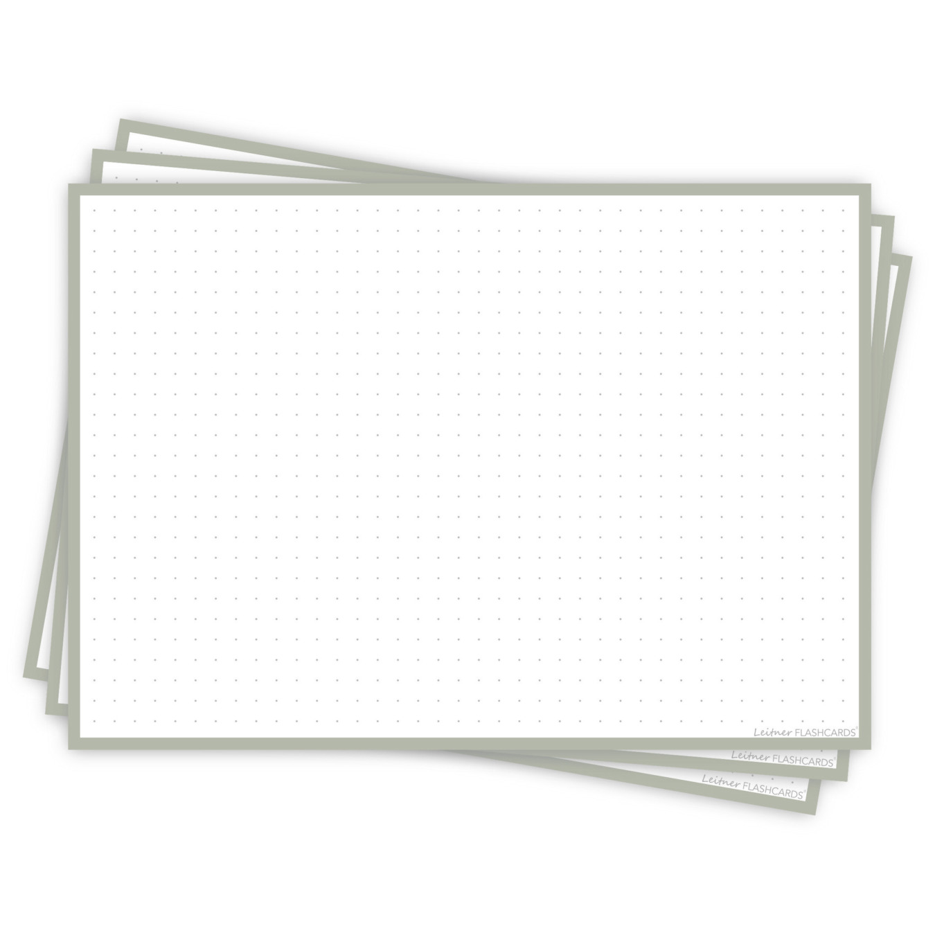 Leitner Flashcards Karteikarten A5 Sanftes Grau Dotted