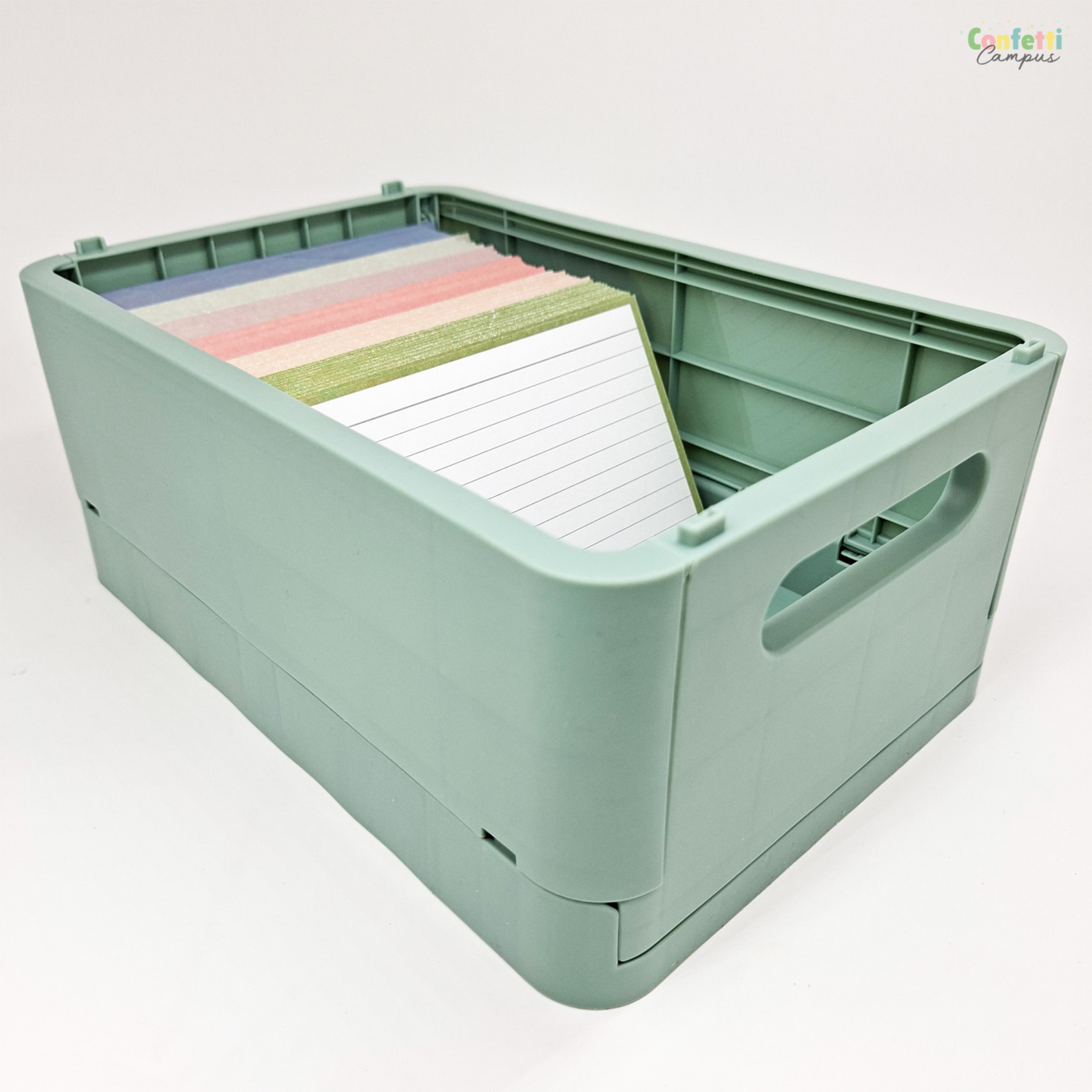 Leitner Flashcards Karteikarten A6 Olivgrün Liniert