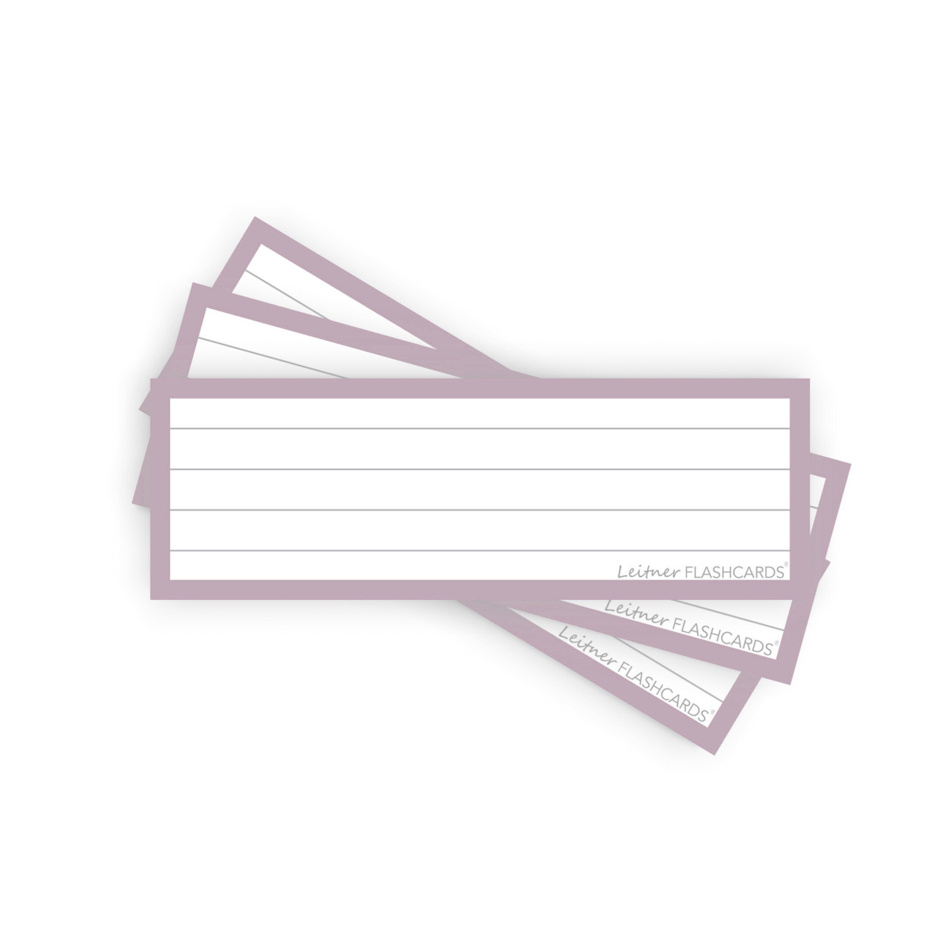 Leitner Flashcards Karteikarten Vokabeln Mauve Liniert