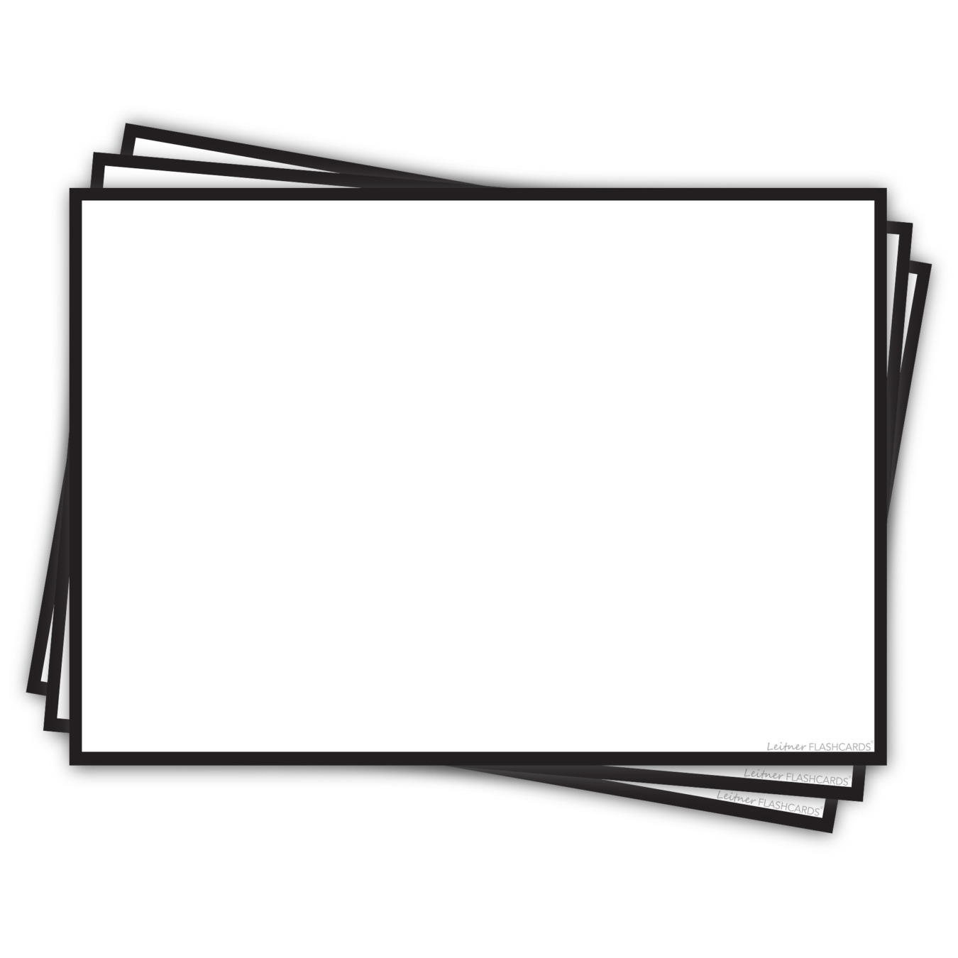 Leitner Flashcards Karteikarten A5 Blanko Schwarz
