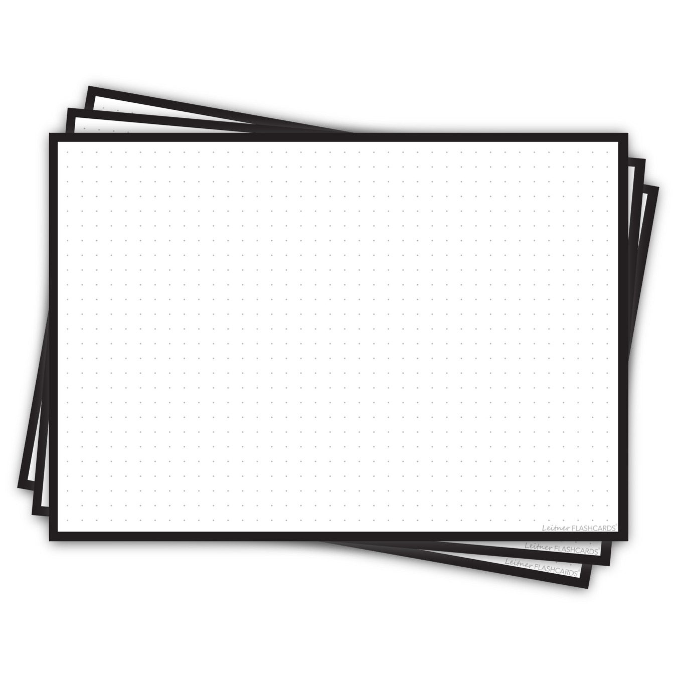 Leitner Flashcards Karteikarten A5 Schwarz Dotted