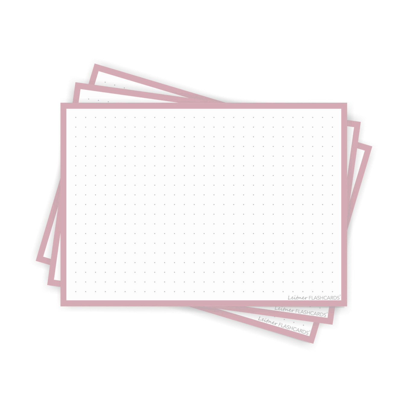 Leitner Flashcards Karteikarten A6 Altrosa Dotted